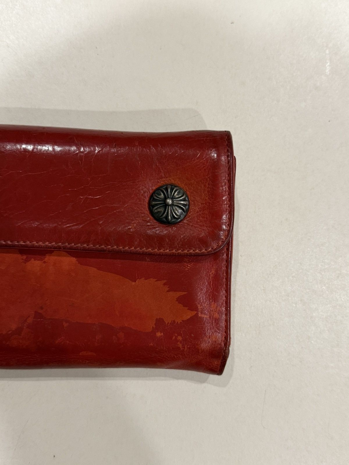 Chrome Hearts Chrome Hearts Wave Wallet Leather Suede Silver Cross Balls Size ONE SIZE - 5 Thumbnail
