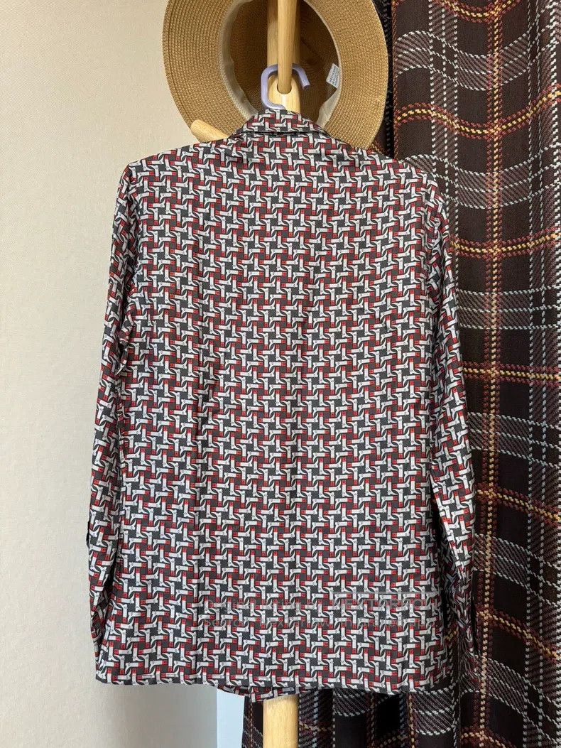 Hermes Hermes size 38 Silk shirt with classic pattern and color de Size US M / EU 48-50 / 2 - 2 Thumbnail