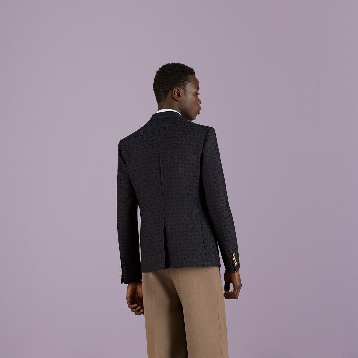 Gucci o1mt1gz0725 Horsebit Cotton Wool Formal Jacket in Dark Blue Size US M / EU 48-50 / 2 - 7 Thumbnail
