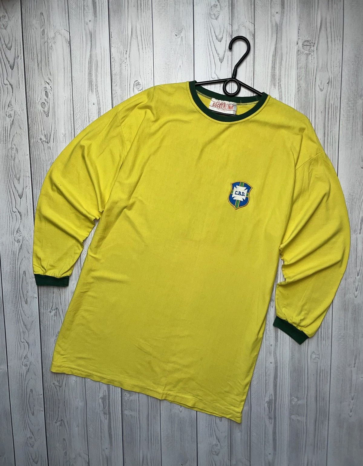 Vintage Vintage Brazil 10 logo long sleeve rare yellow retro L Size US L / EU 52-54 / 3 - 1 Thumbnail