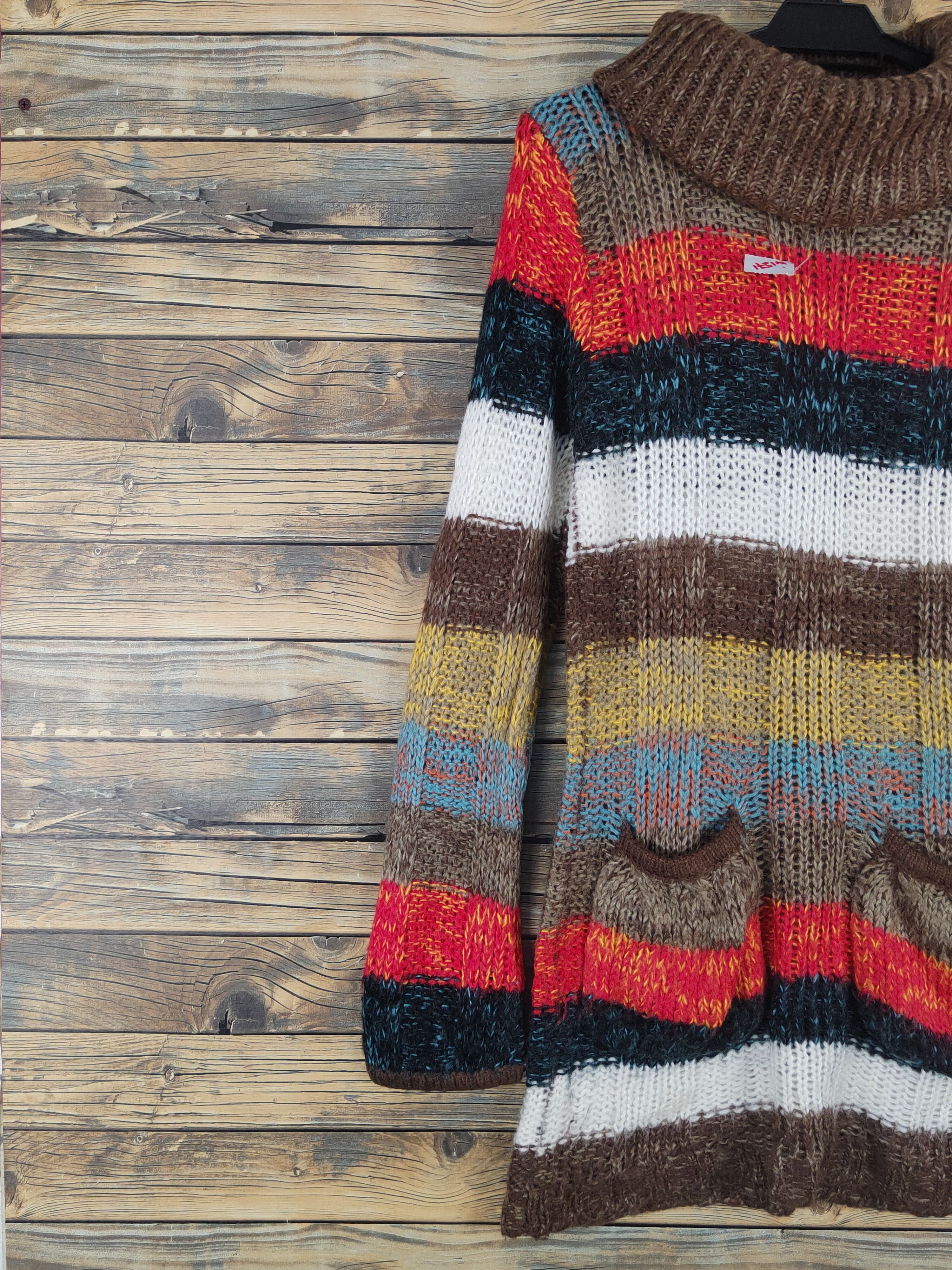 Japanese Brand × Vintage P.I.E.R.S Brown Red Knitwear Sweaters #W1271 Size M / US 6-8 / IT 42-44 - 3 Thumbnail