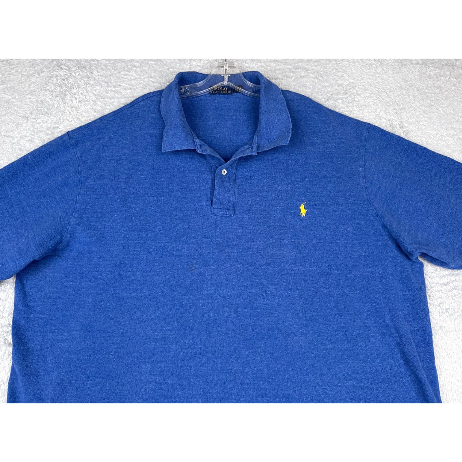 Ralph Lauren VINTAGE Ralph Lauren Polo Shirt Mens 4XL Tall Blue Short Sleeve Cotton Jersey Big & Tall Size US XXL / EU 58 / 5 - 4 Thumbnail