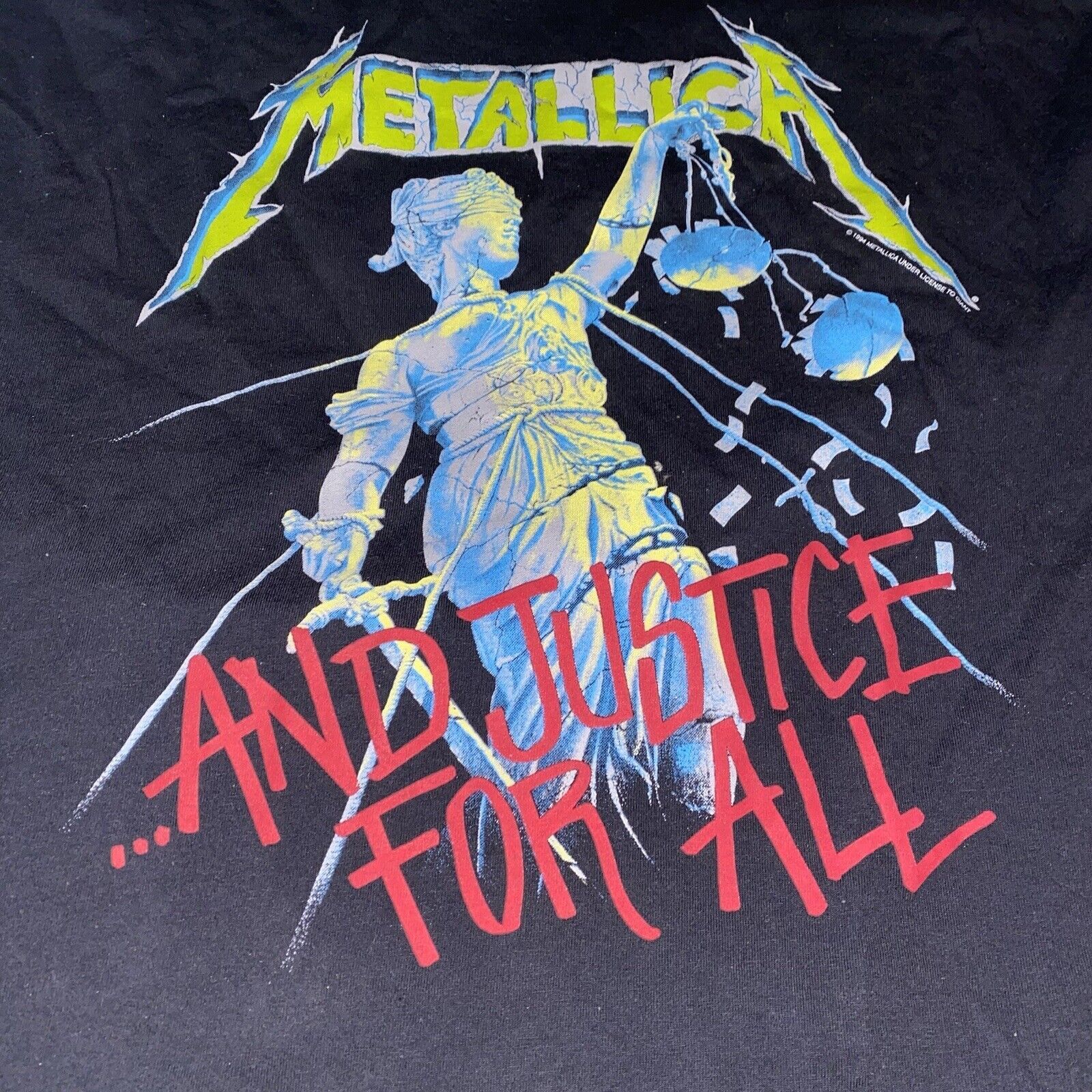 Delta Vtg Metallica 1994 Justice For All Hammer Of Justice T-Shirt Size US XXL / EU 58 / 5 - 2 Thumbnail