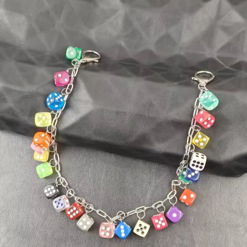 Jewelry Colorful Dice Wallet Chain Size ONE SIZE - 5 Thumbnail