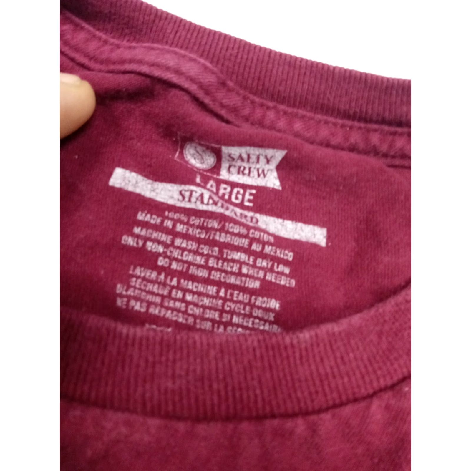 Vintage VINTAGE SALTY CREW T-shirt Thrill Seekers And Risk Takers Lg. Maroon Marlin Logo Size US L / EU 52-54 / 3 - 7 Thumbnail