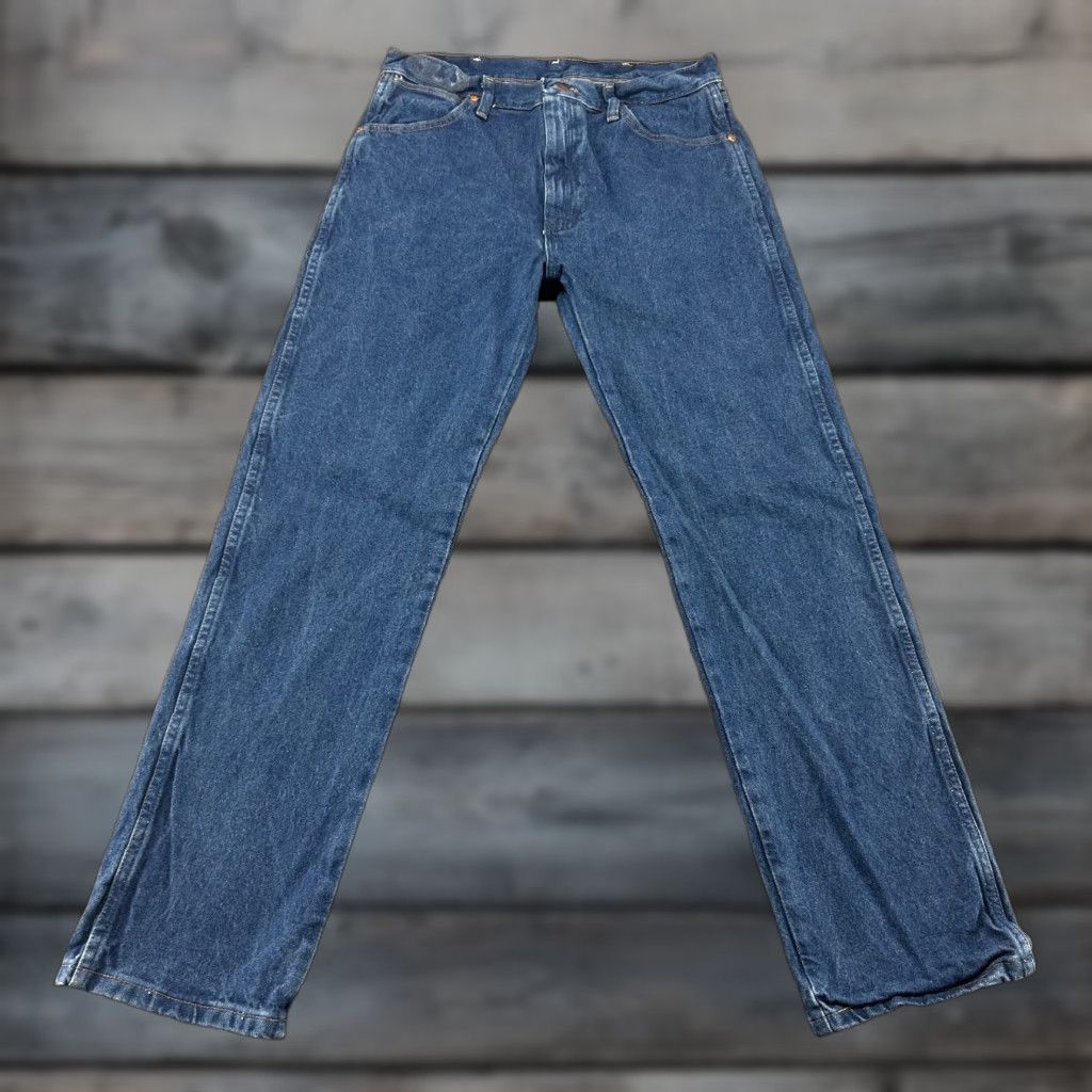 Wrangler Wrangler Jeans Mens 32x32 Cowboy 13MWZ Straight Leg Dark Wash Denim 90s Western Size US 32 / EU 48 - 1 Thumbnail