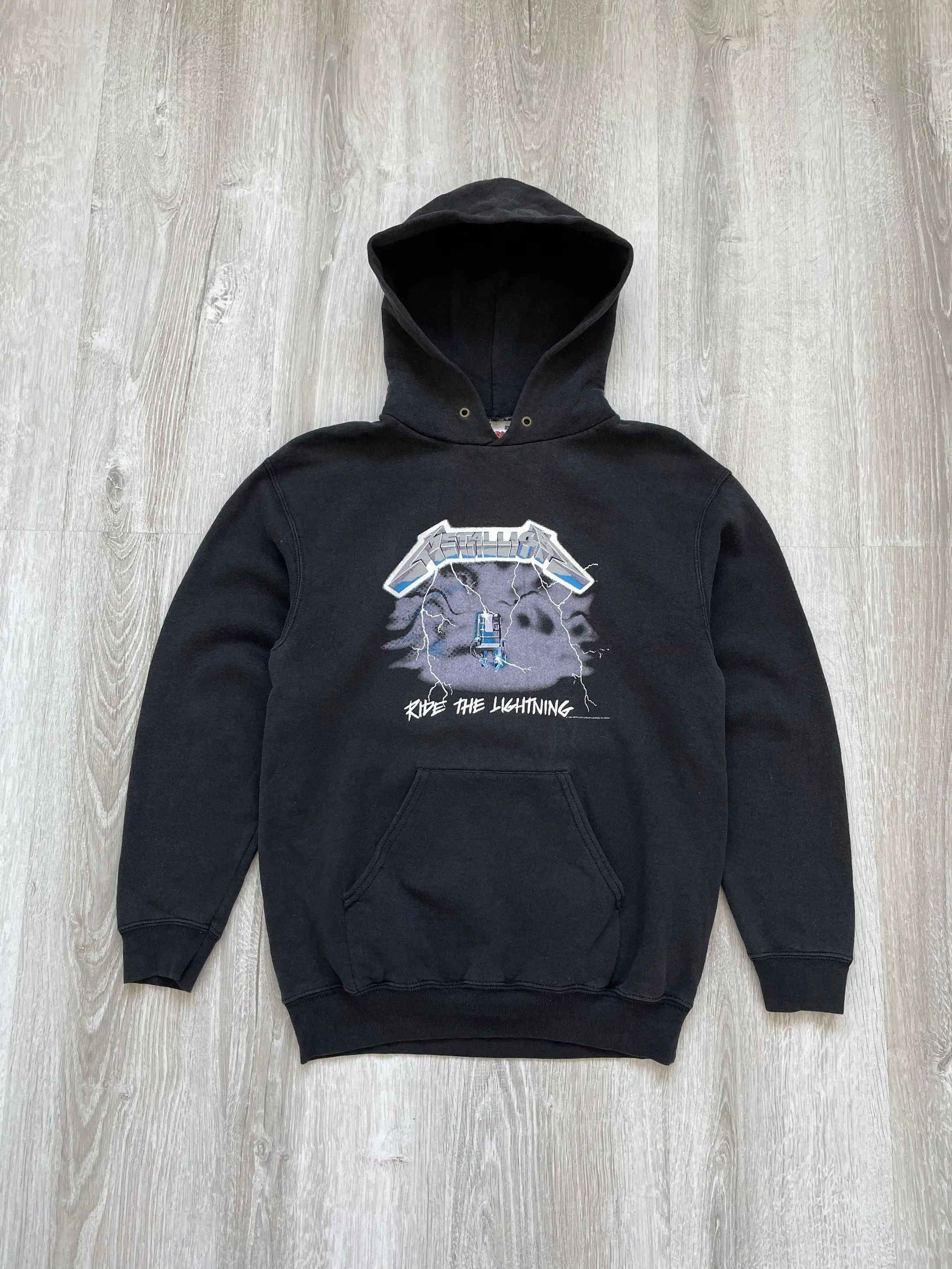 Band Tees Metallica Hoodie 1994 Big Logo Ride the Lightning Size US XS / EU 42 / 0 - 1 Thumbnail