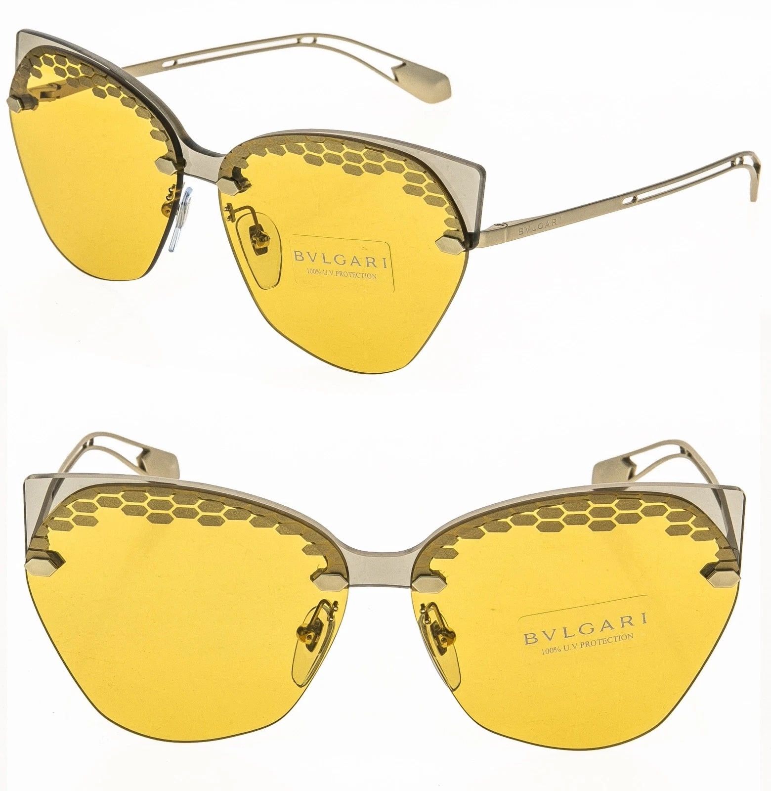 Bvlgari BVLGARI BV6107 6107 SERPENTI Scalesbeat Gold Sunglasses Size ONE SIZE - 1 Thumbnail