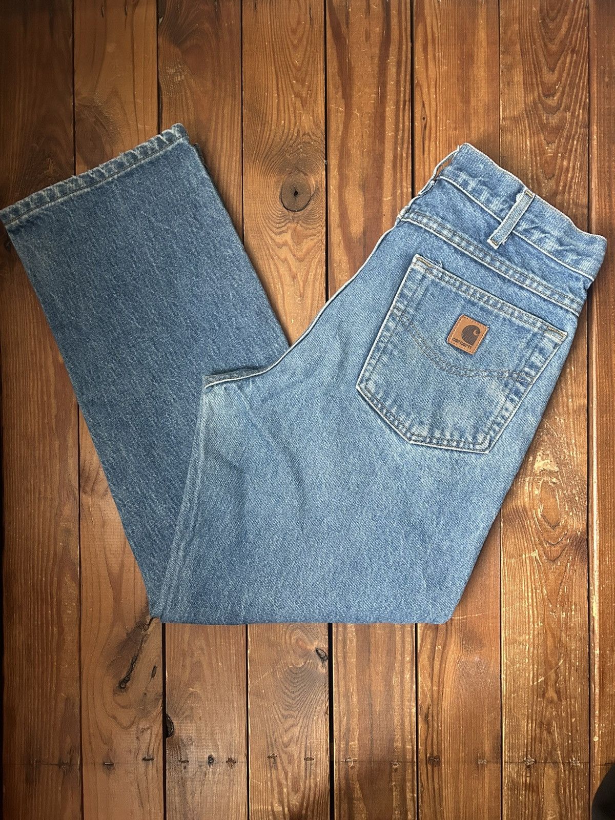 Carhartt × Vintage Vintage 90s Carhartt Blue Denim Jeans Size US 30 / EU 46 - 1 Thumbnail