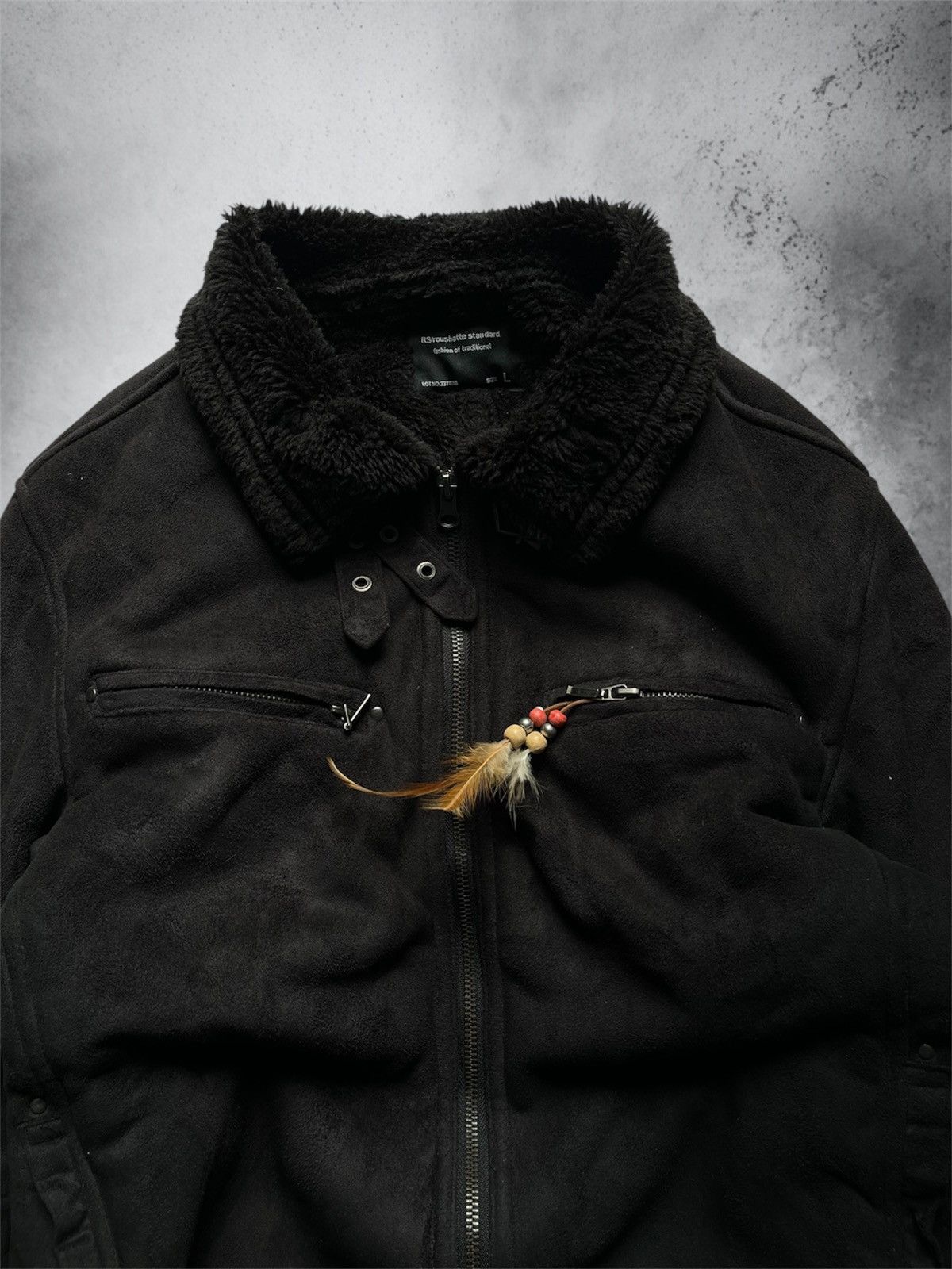 Japanese Brand 2000s RS/Roushatte standard faux fur velvet bondage jacket Size US L / EU 52-54 / 3 - 4 Thumbnail