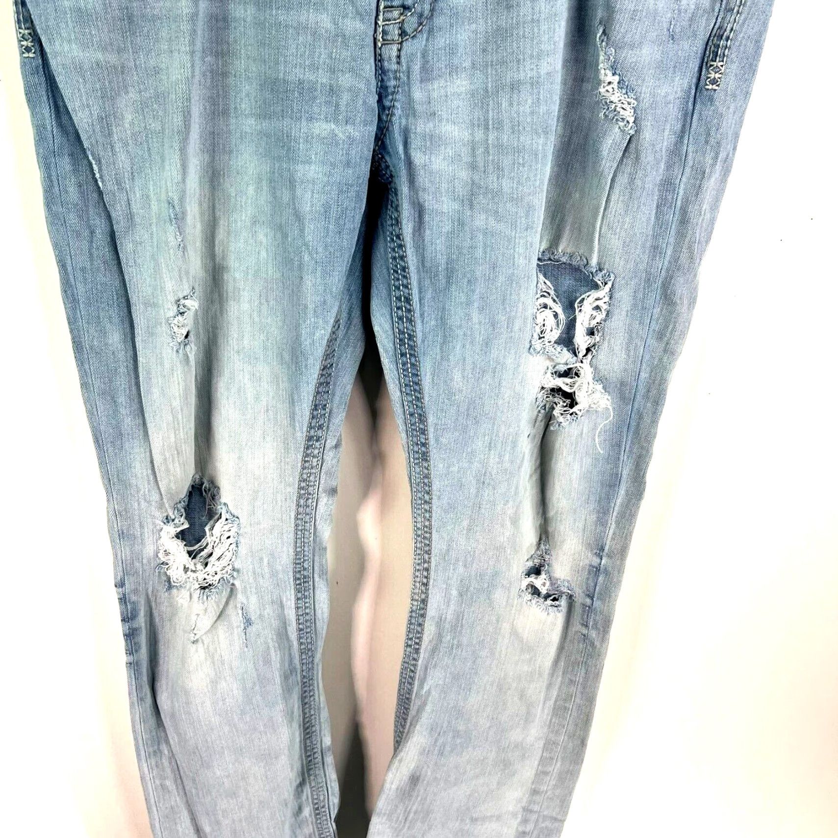 Vintage Buckle BKE Jake Men's Straight Leg Denim Jeans Size 38L Blue Distressed 34x38 Size US 38 / EU 54 - 3 Thumbnail