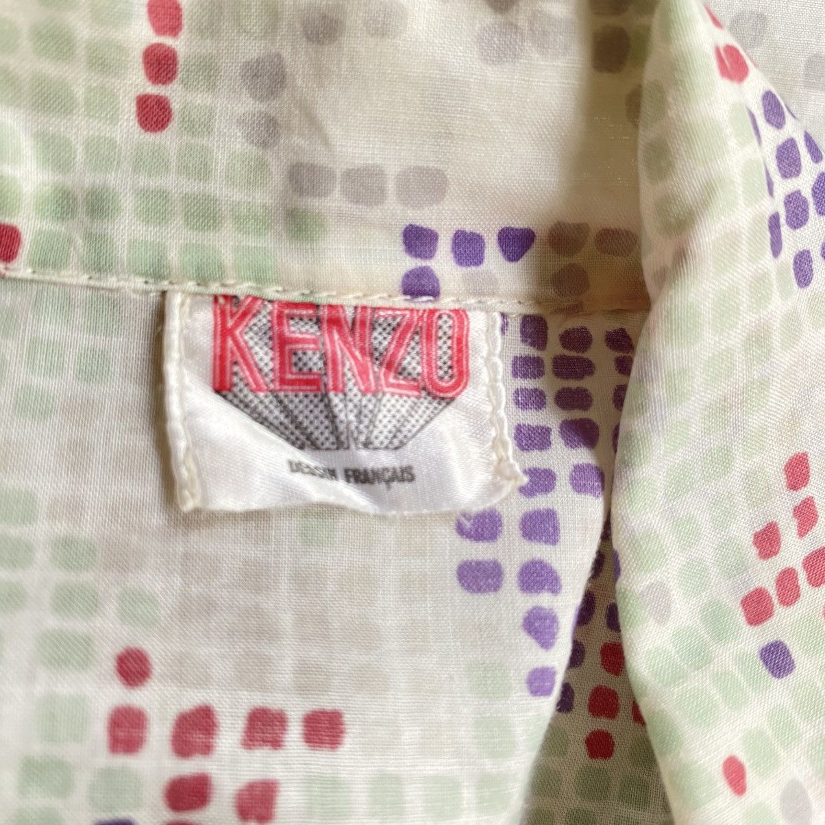 Kenzo Kenzo White Sleeveless Printed Button-Up Shirt Size S / US 4 / IT 40 - 11 Thumbnail