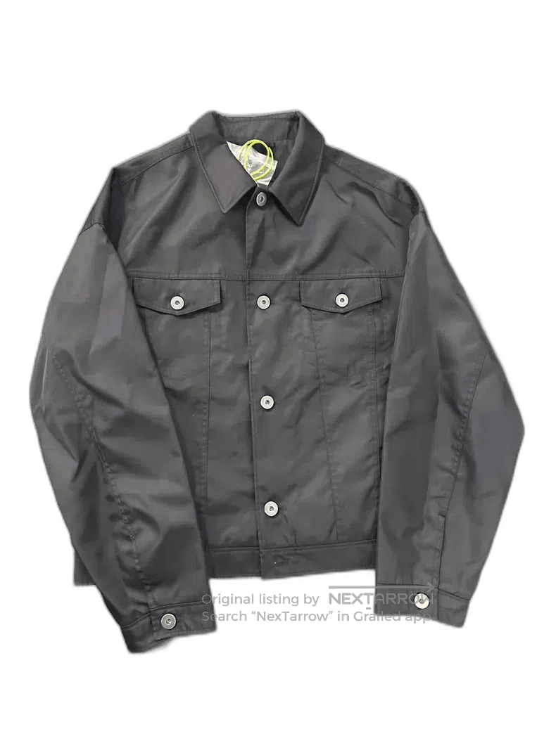 Prada PRADA Men's Black Jacket with Triangle Logo. Size US XL / EU 56 / 4 - 1 Thumbnail