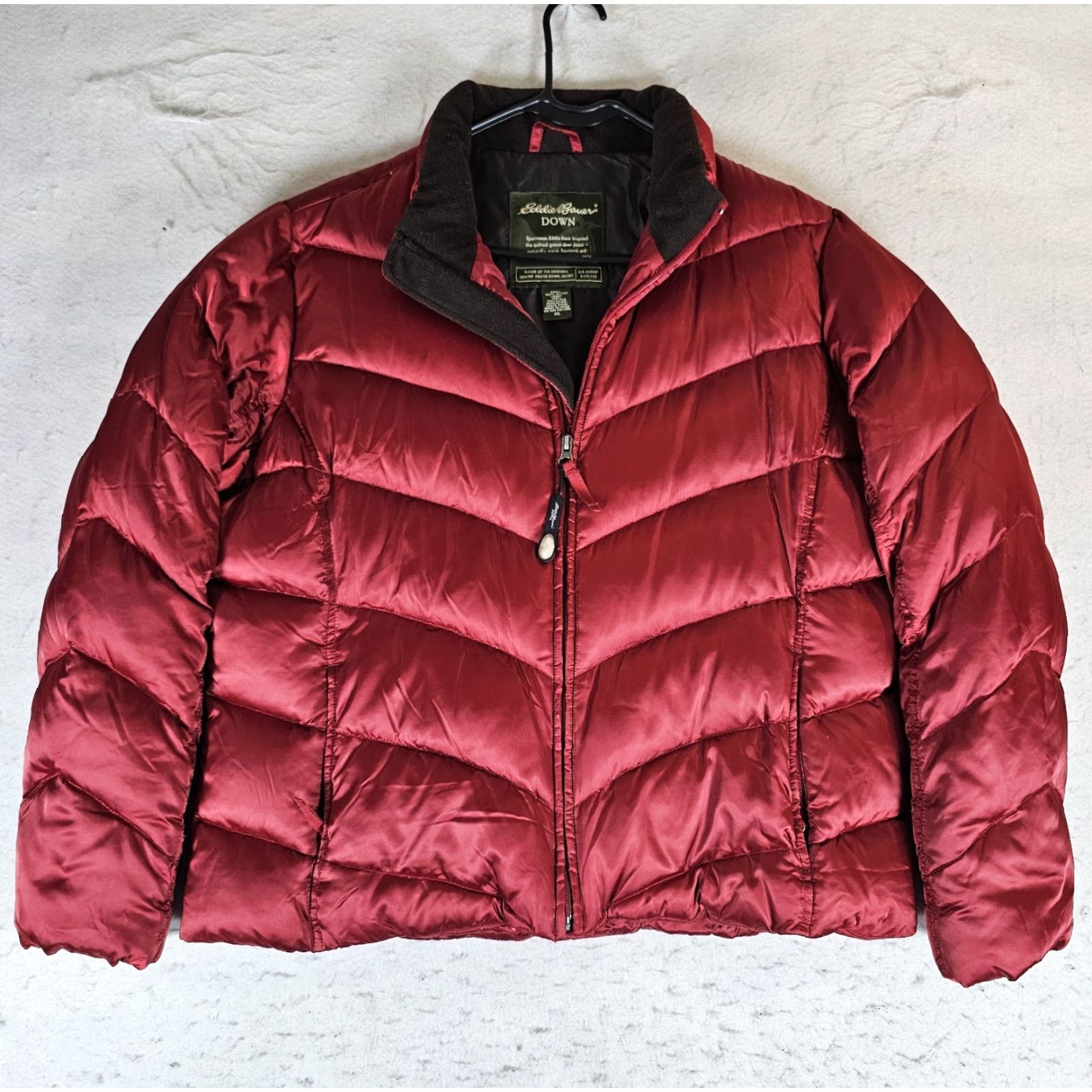 Eddie Bauer Eddie Bauer EB 550 Premium Goose Down Winter Puffer Coat Womens XL Full Zip Red Jacket Size XL / US 12-14 / IT 48-50 - 2 Thumbnail