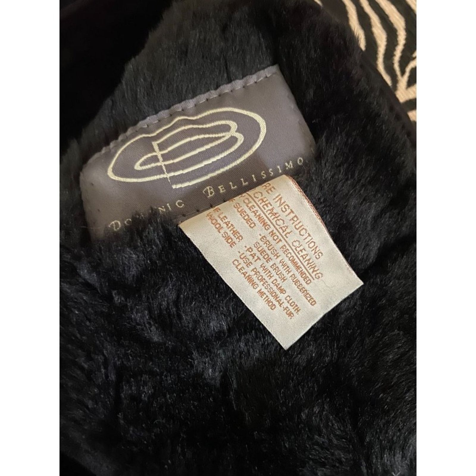 Vintage Dominic Bellissimo Beautiful Black 100% Shearling Ladies Lge Size L / US 10 / IT 46 - 2 Thumbnail