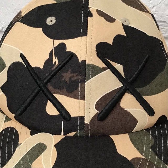 Bape × Kaws × Nigo BAPE × KAWS BENDY 1st Camo Yellow Hat Cap APEE a bathing ape Size ONE SIZE - 2 Thumbnail