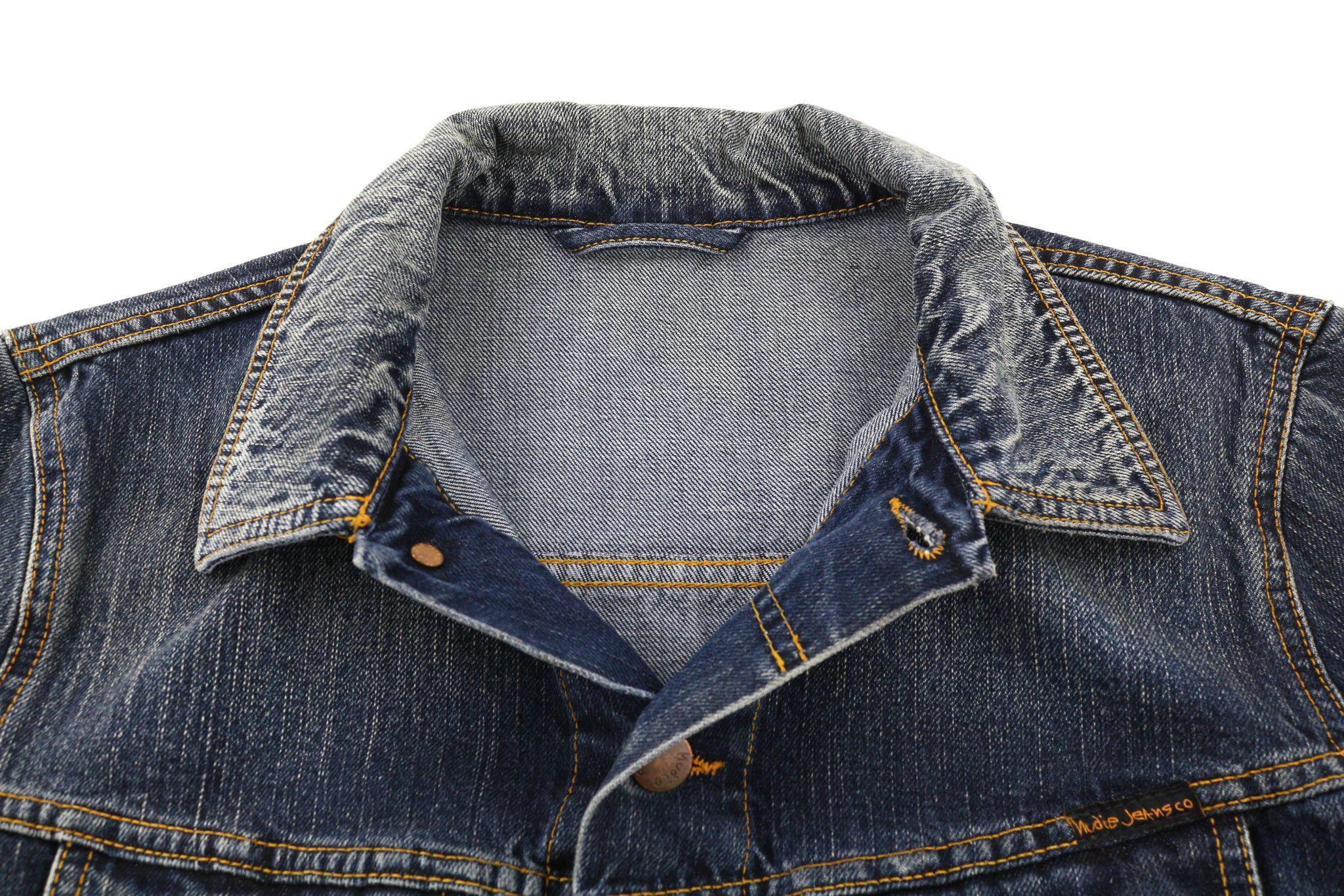 Nudie Jeans TERRY STREAKY DENIM M Cotton Washed Denim Jacket 80795 Size US M / EU 48-50 / 2 - 4 Thumbnail