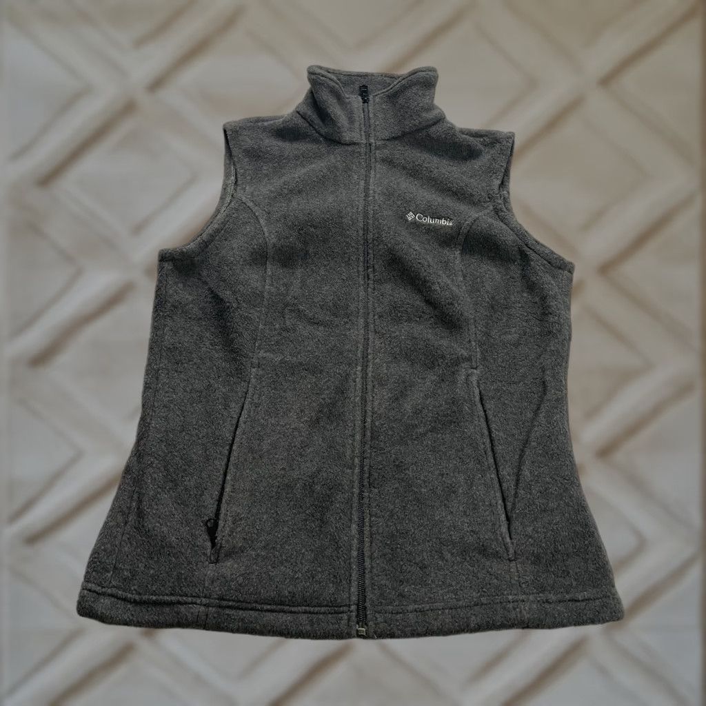 Vintage Columbia Vest Womens Small Gray Full Zip Pockets Benton Springs Outdoor Basic Jacket Casual Outdoor Ge Size S / US 4 / IT 40 - 1 Thumbnail
