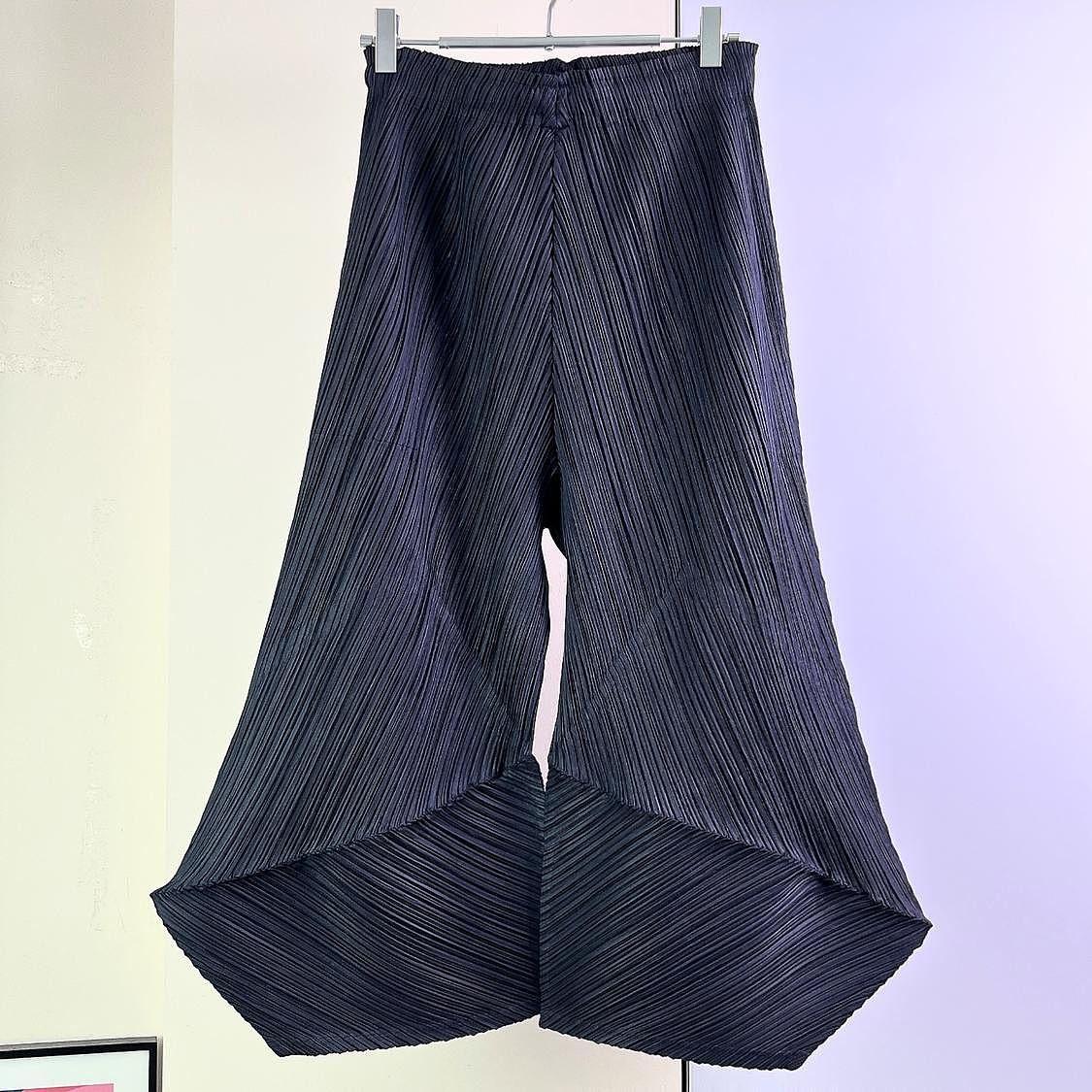 Pleats Please Issey Miyake PLEATS PLEASE ISSEY MIYAKE Pleated Wide Leg Pants Size 3 Size 28" / US 6 / IT 42 - 1 Thumbnail