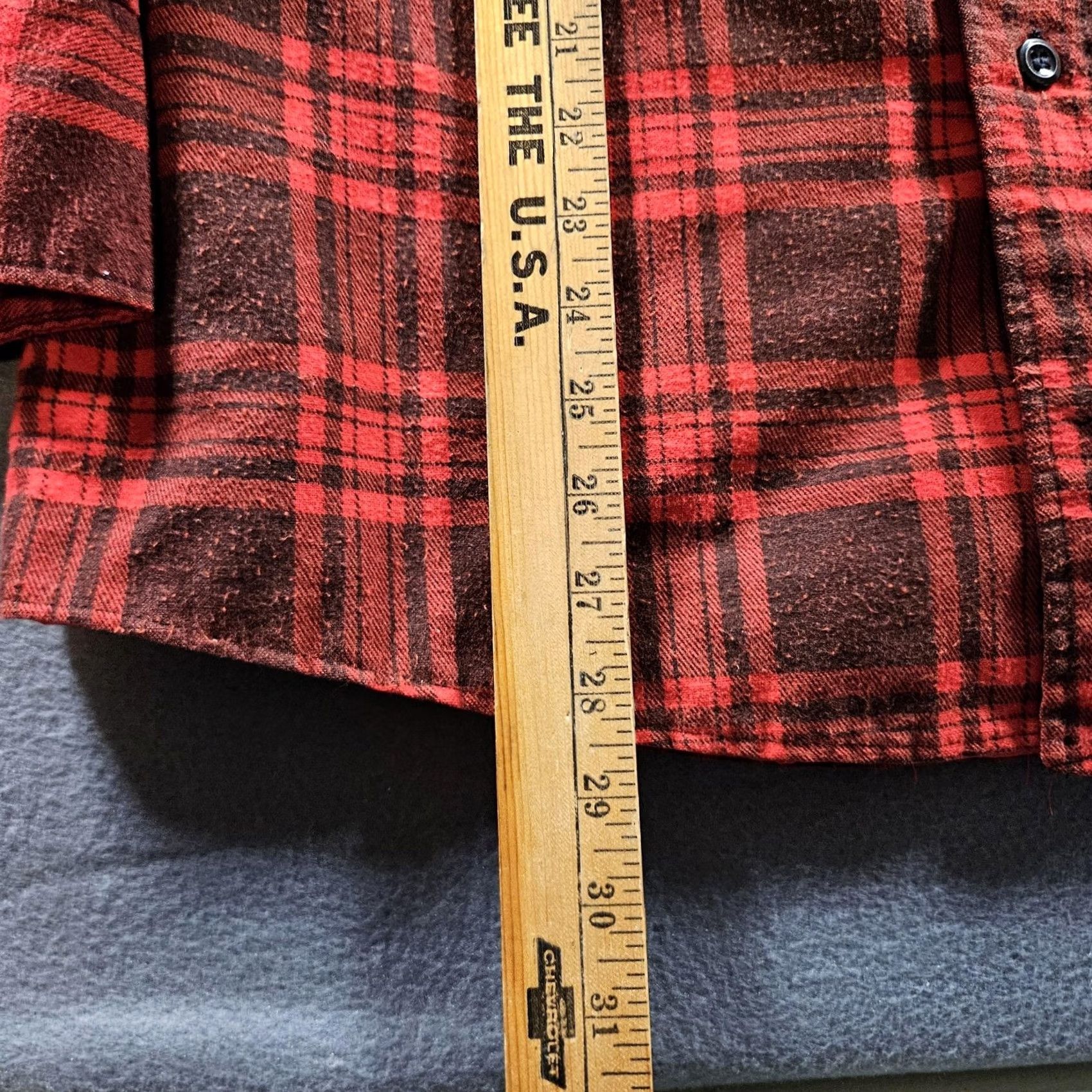 Sears VINTAGE Sears Quilted Mens L Red 60s 70s Lined Workwear Button Flannel Pockets Size Size US L / EU 52-54 / 3 - 5 Thumbnail