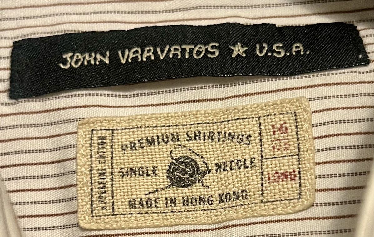 John Varvatos Authentic John Varvatos USA striped dress button up shirt 16 Size US XL / EU 56 / 4 - 4 Thumbnail