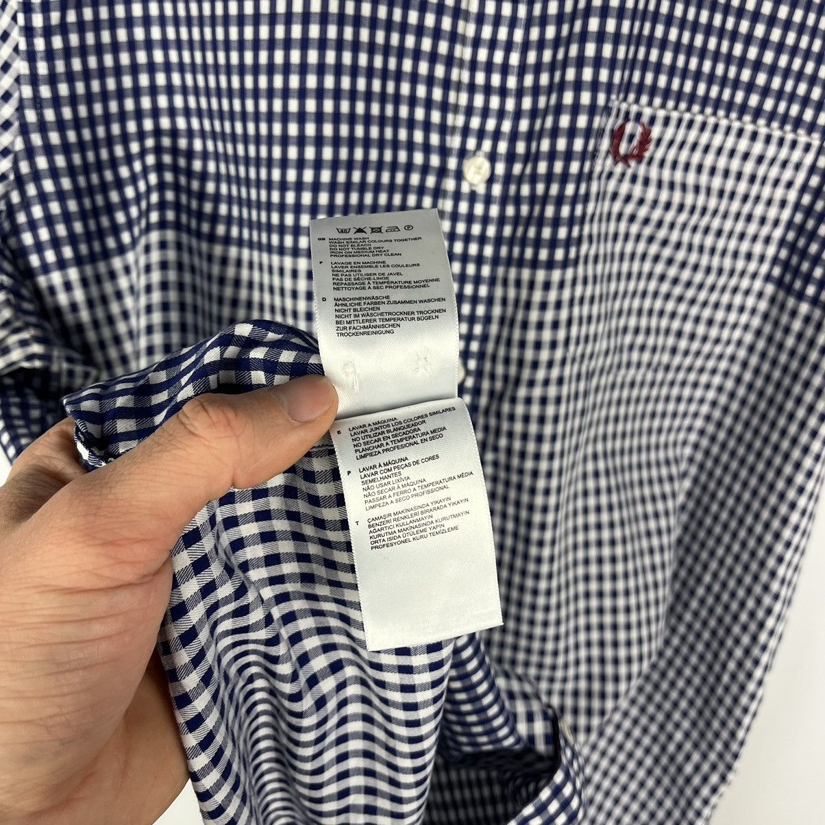 Fred Perry Fred Perry Shirt Short Sleeve Checkered pocket 90’s old Size US L / EU 52-54 / 3 - 8 Thumbnail