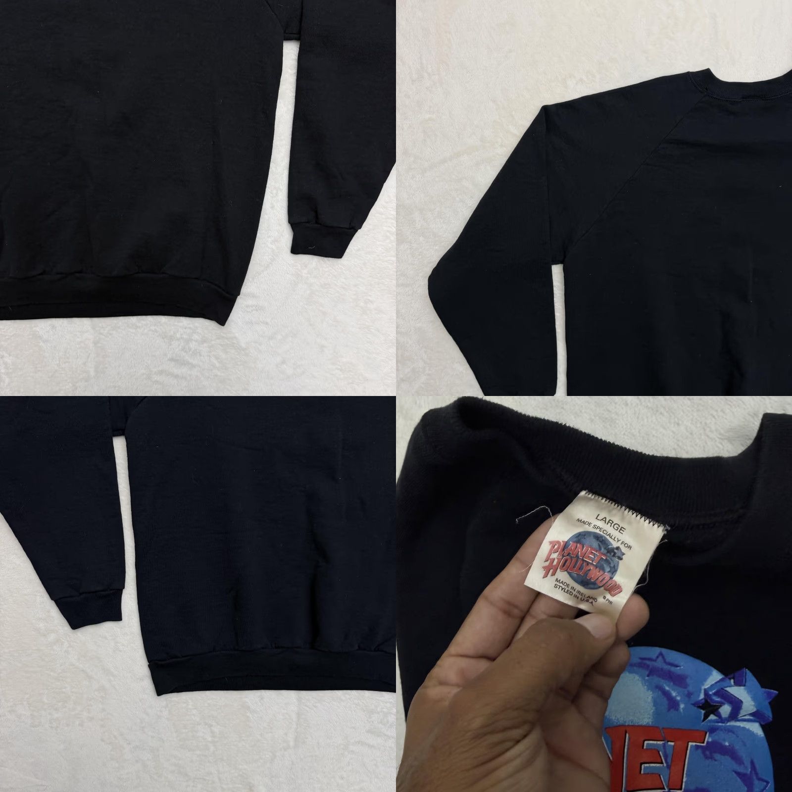 Planet Hollywood VINTAGE Planet Hollywood London Sweatshirt Mens Large Black Crewneck Graphic 90s Size US L / EU 52-54 / 3 - 9 Thumbnail
