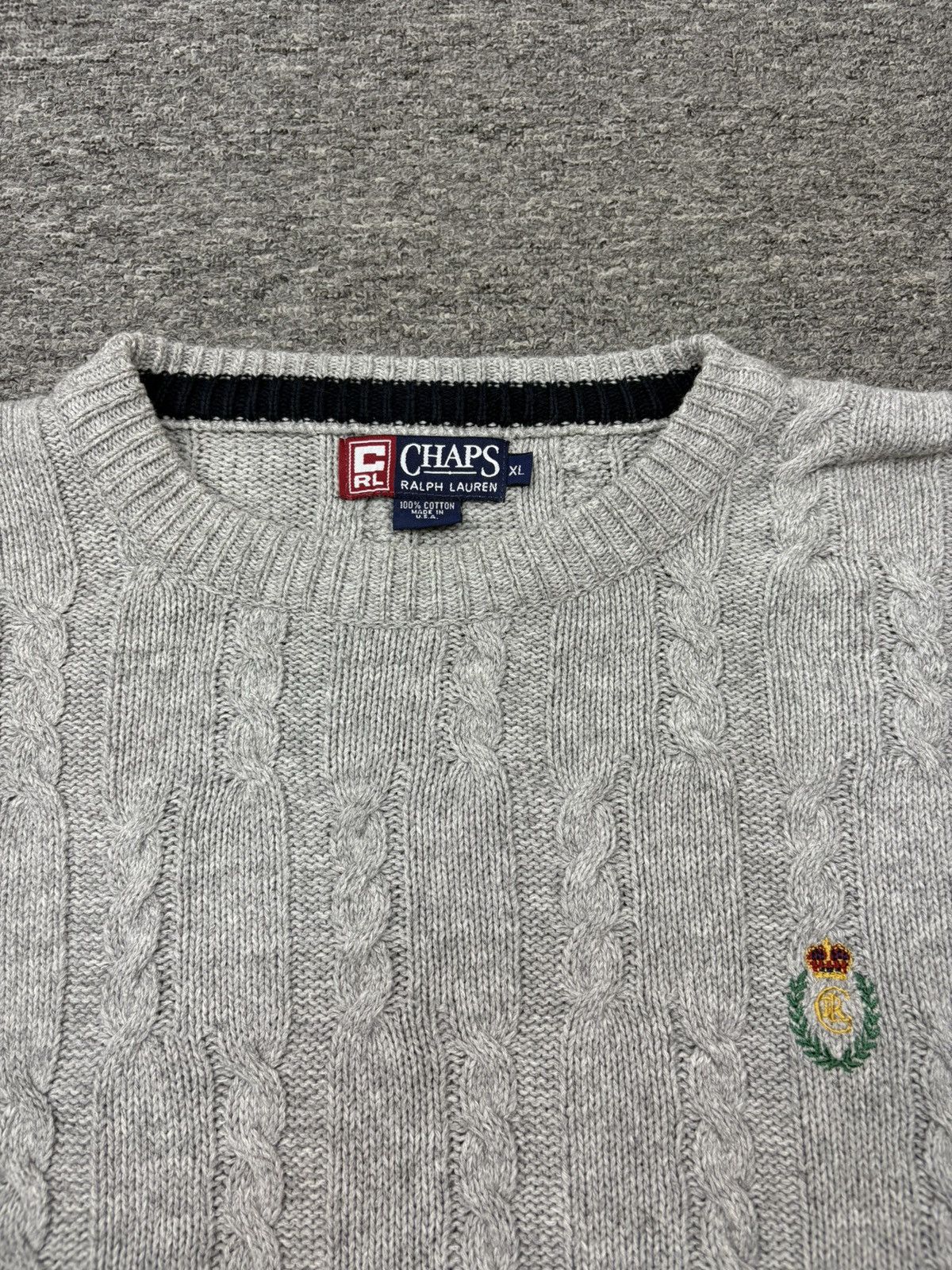 Chaps Ralph Lauren Vintage Chaps Ralph Lauren Cable Knit Sweater Knitwear Size US XL / EU 56 / 4 - 3 Thumbnail