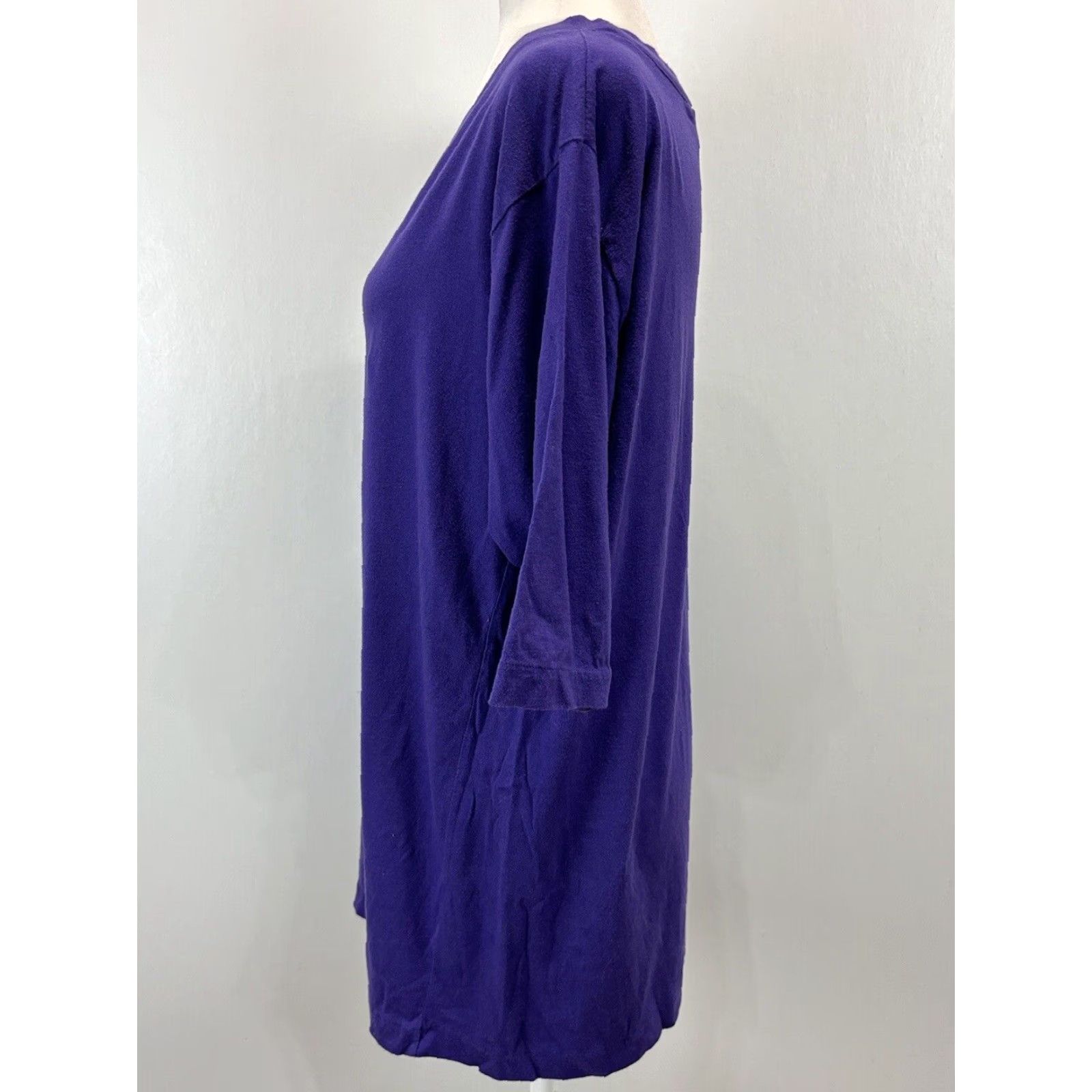 Victoria's Secret VINTAGE Victoria's Secret Purple Floral Embroidered Short Sleeve Sleep Shirt Small Women Size S / US 4 / IT 40 - 2 Thumbnail