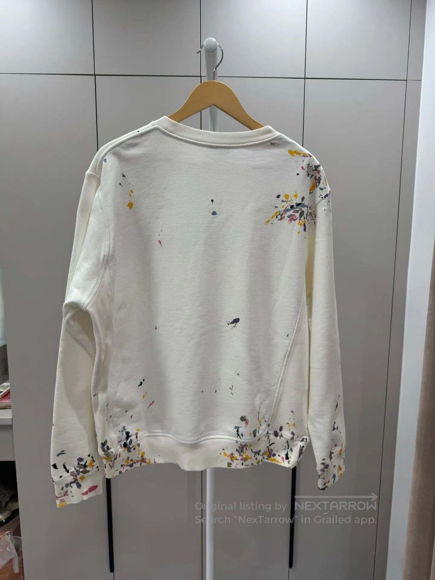 Dior Dior White Ink Splatter Sweatshirt| Size XL / US 12-14 / IT 48-50 - 2 Thumbnail