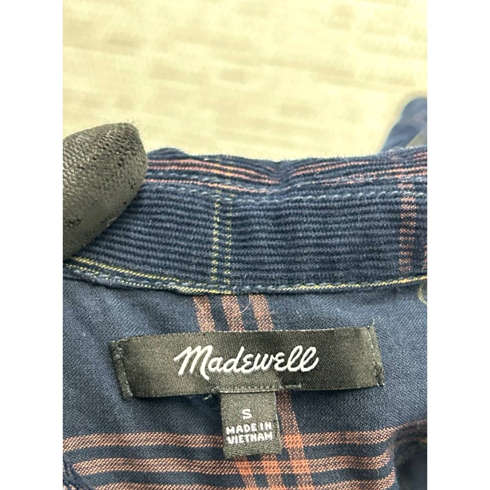 Madewell Madewell Corduroy Kentwood Oversized Shirt Jacket Womens Small Blue Cotton Plaid Size S / US 4 / IT 40 - 4 Thumbnail