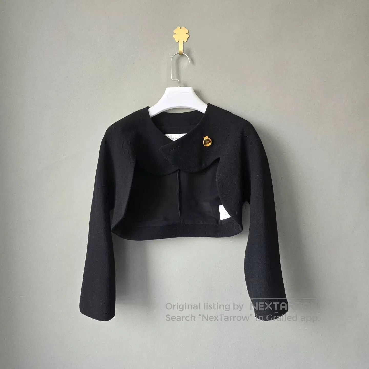 Dior black two-piece wool coat by Dior. Size XS / US 0-2 / IT 36-38 - 3 Thumbnail