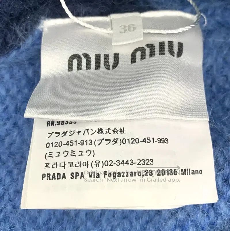 Miu Miu Miu Miu Blue Wool Sweater with Floral Print . Size XS / US 0-2 / IT 36-38 - 7 Thumbnail