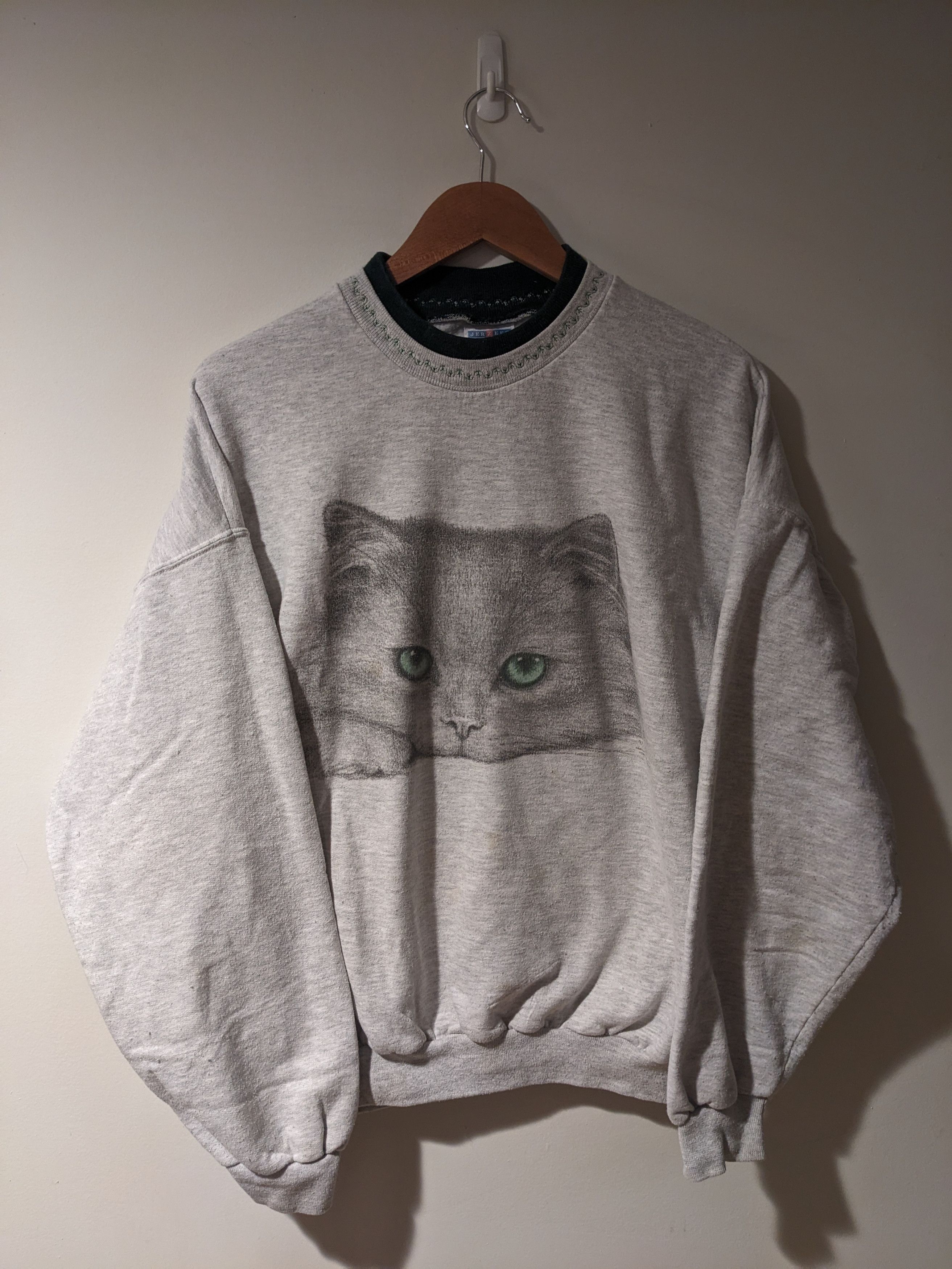 Disney × Vintage Vintage 90s Cat Persian Animal Nature Paw X-Large Sweatshirt Size US XL / EU 56 / 4 - 1 Thumbnail