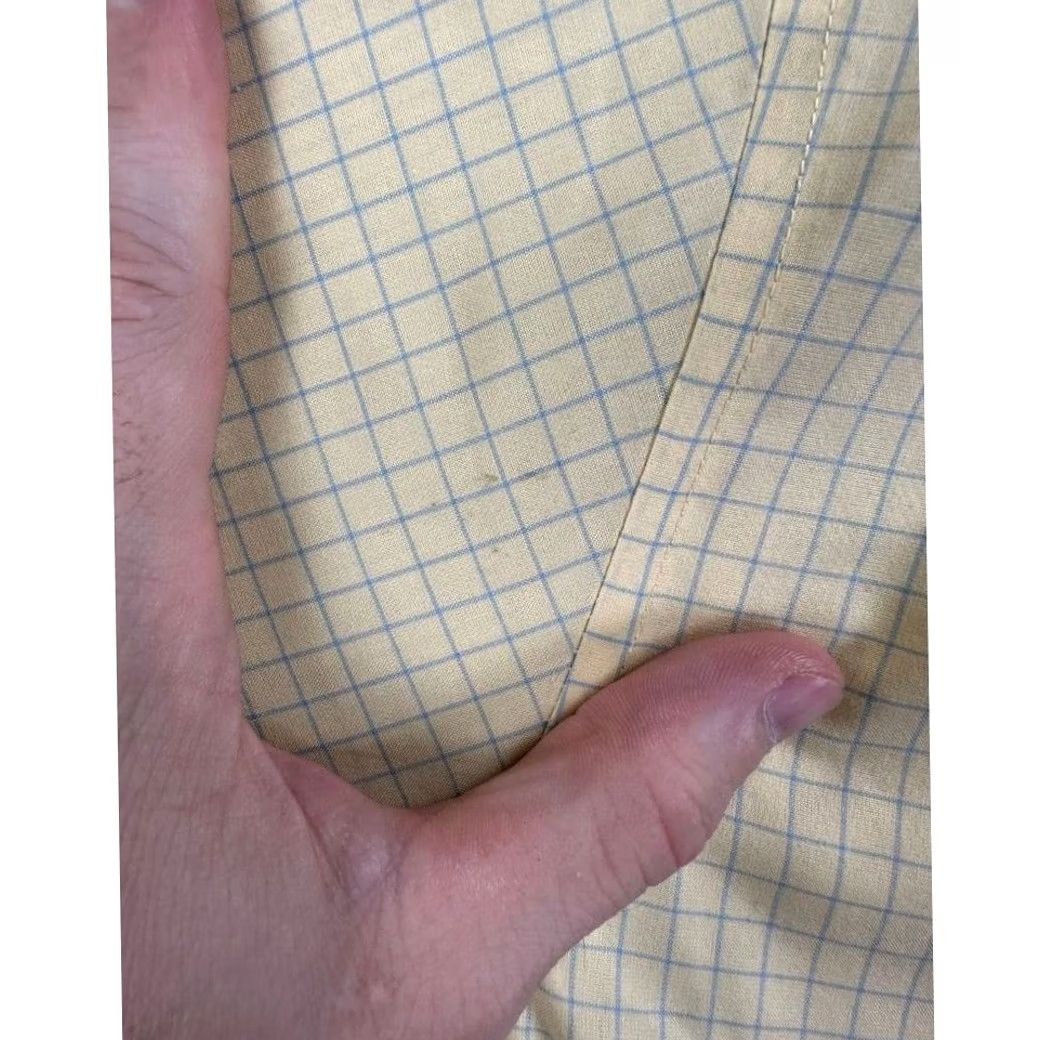 Vintage L.L. Bean Button-Down Shirt Mens Medium Tall Yellow Check Traditional Fit Size US M / EU 48-50 / 2 - 6 Thumbnail