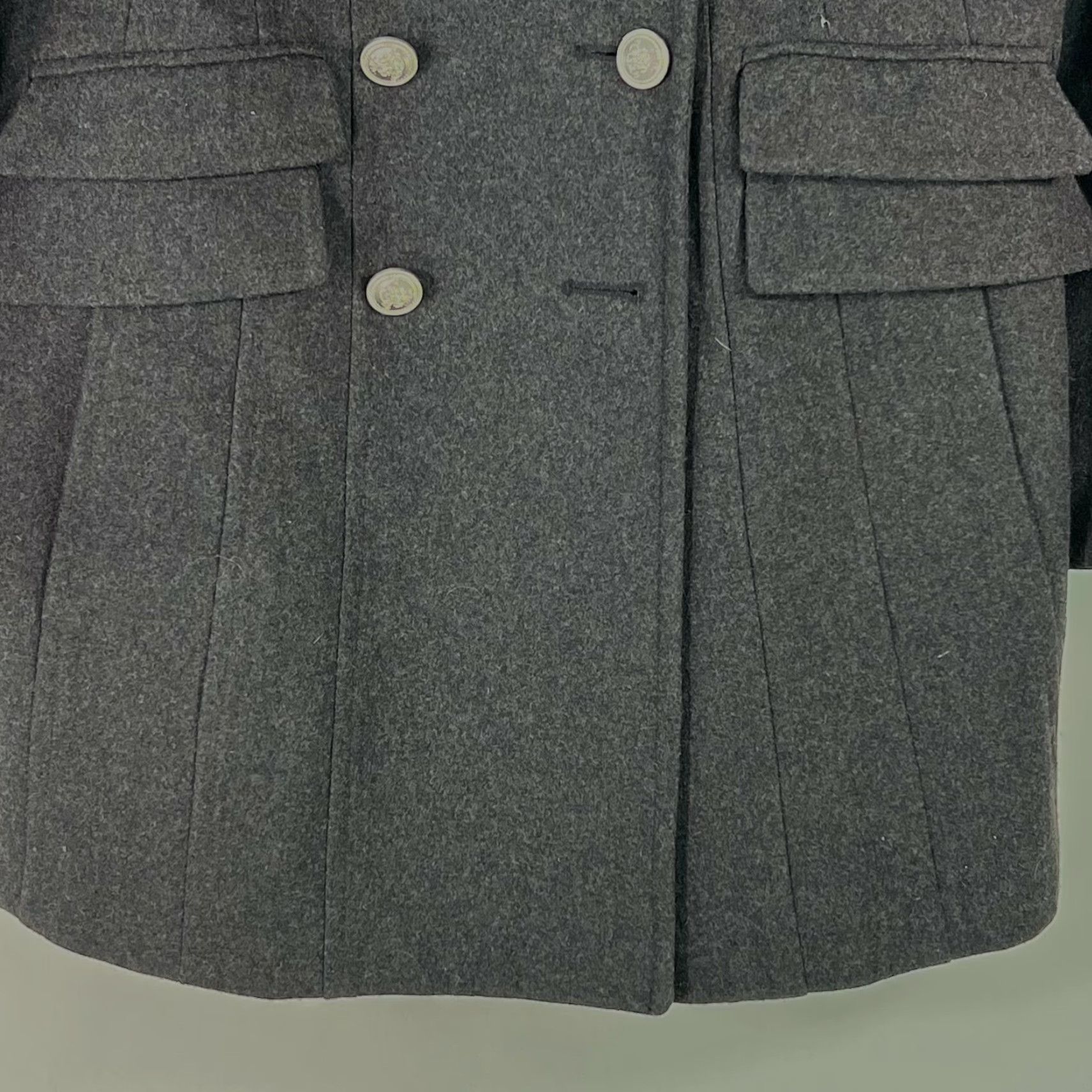 Laundry by Shelli Segal Laundry by Shelli Segal Womens Pea Coat Coat Grey Wool Blend Size 14 Vintage? No. Size XL / US 12-14 / IT 48-50 - 5 Thumbnail