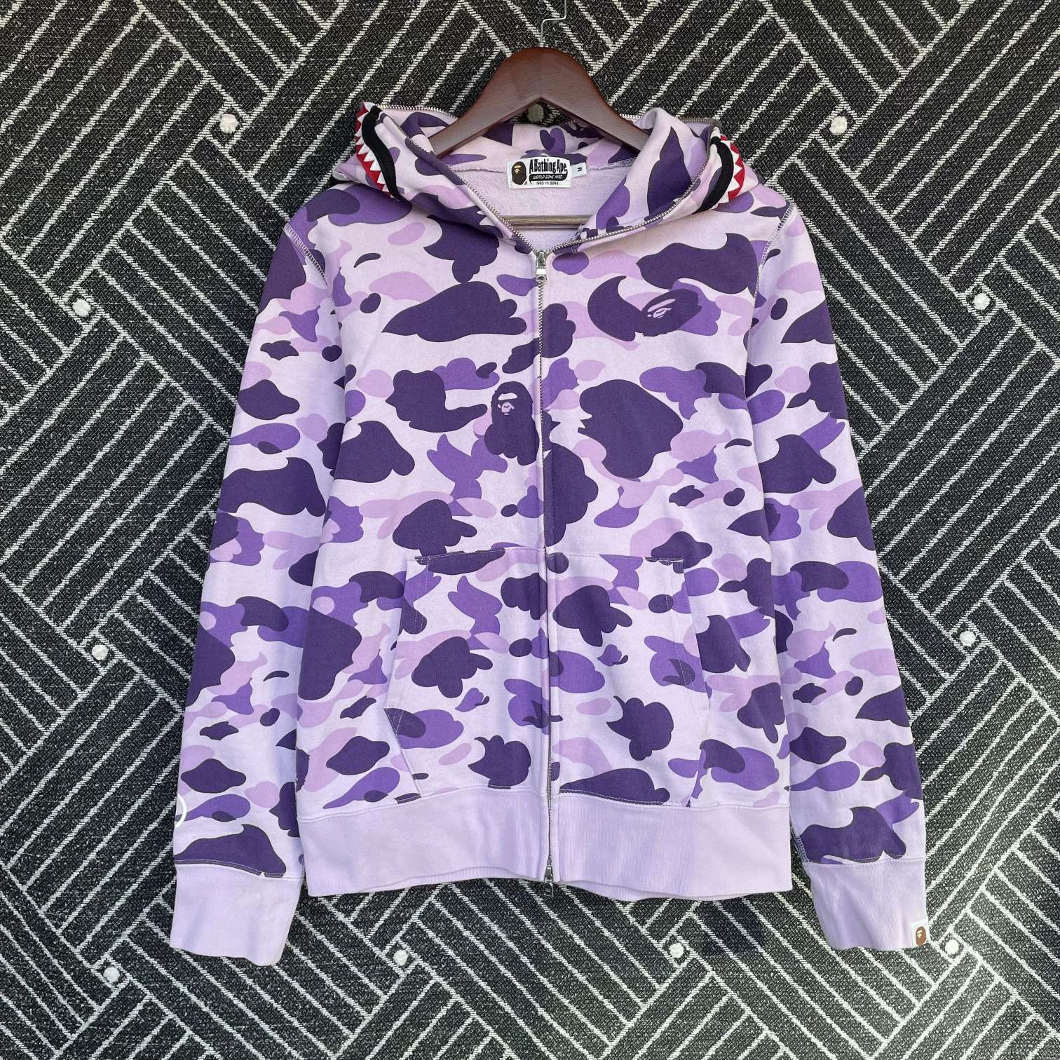 Other BAPE Shark Camo Zip Hoodie Unisex Pink Purple M Size US M / EU 48-50 / 2 - 1 Thumbnail