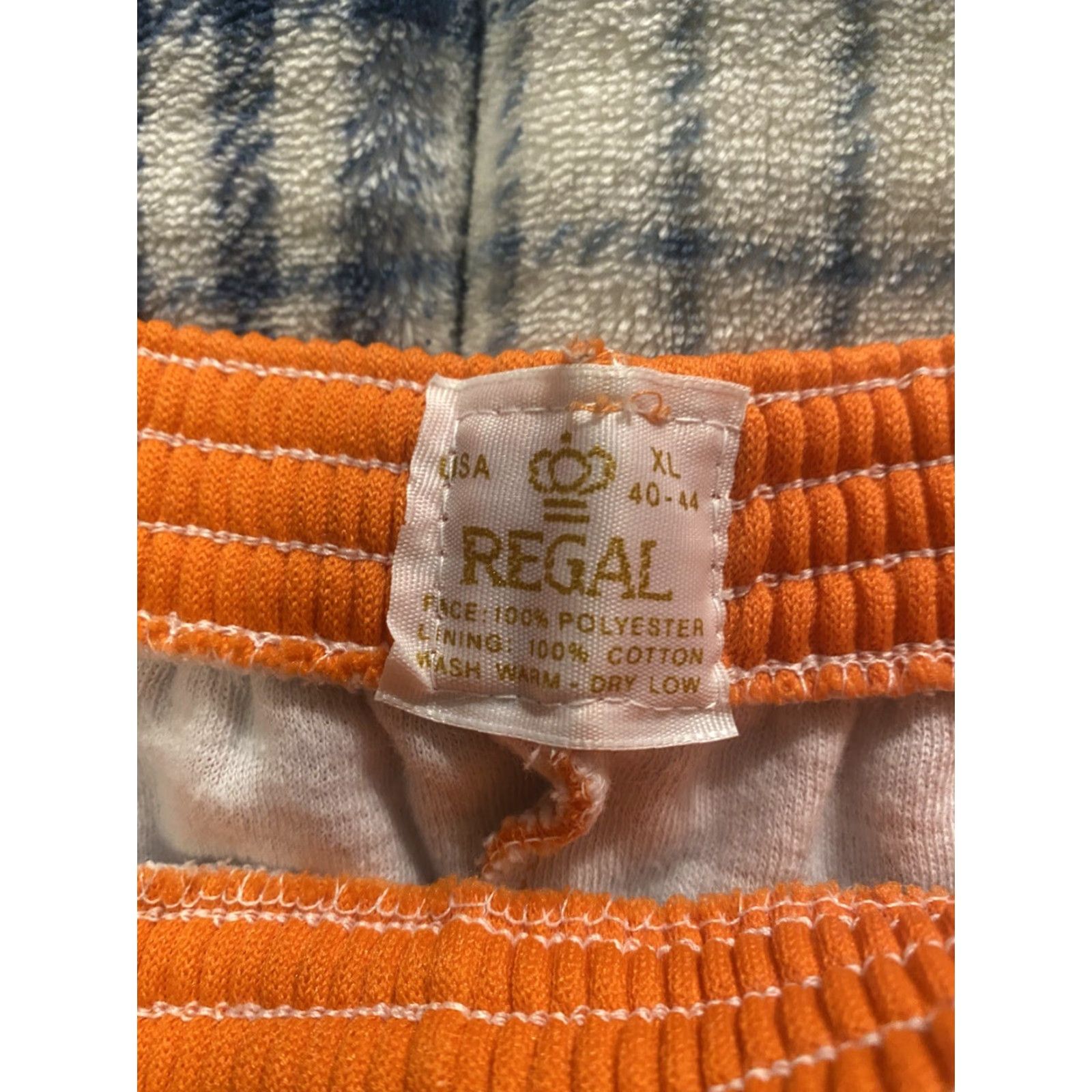 Vintage VINTAGE Regal 70s High Waist Gym Shorts Orange White XL Women Deadstock Size 40" / US 18 - 2 Thumbnail