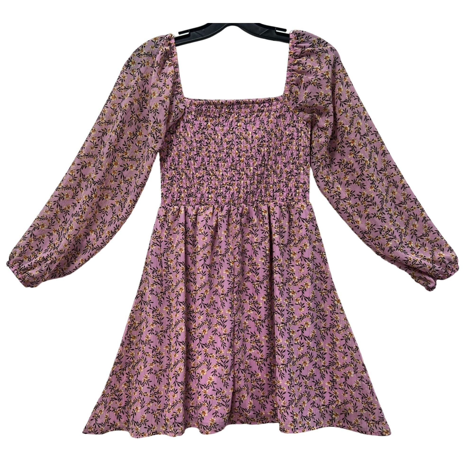 rue21 Rue 21 - Women's Balloon Sleeve Mini Dress - Floral Pink - E Size XS / US 0-2 / IT 36-38 - 2 Thumbnail