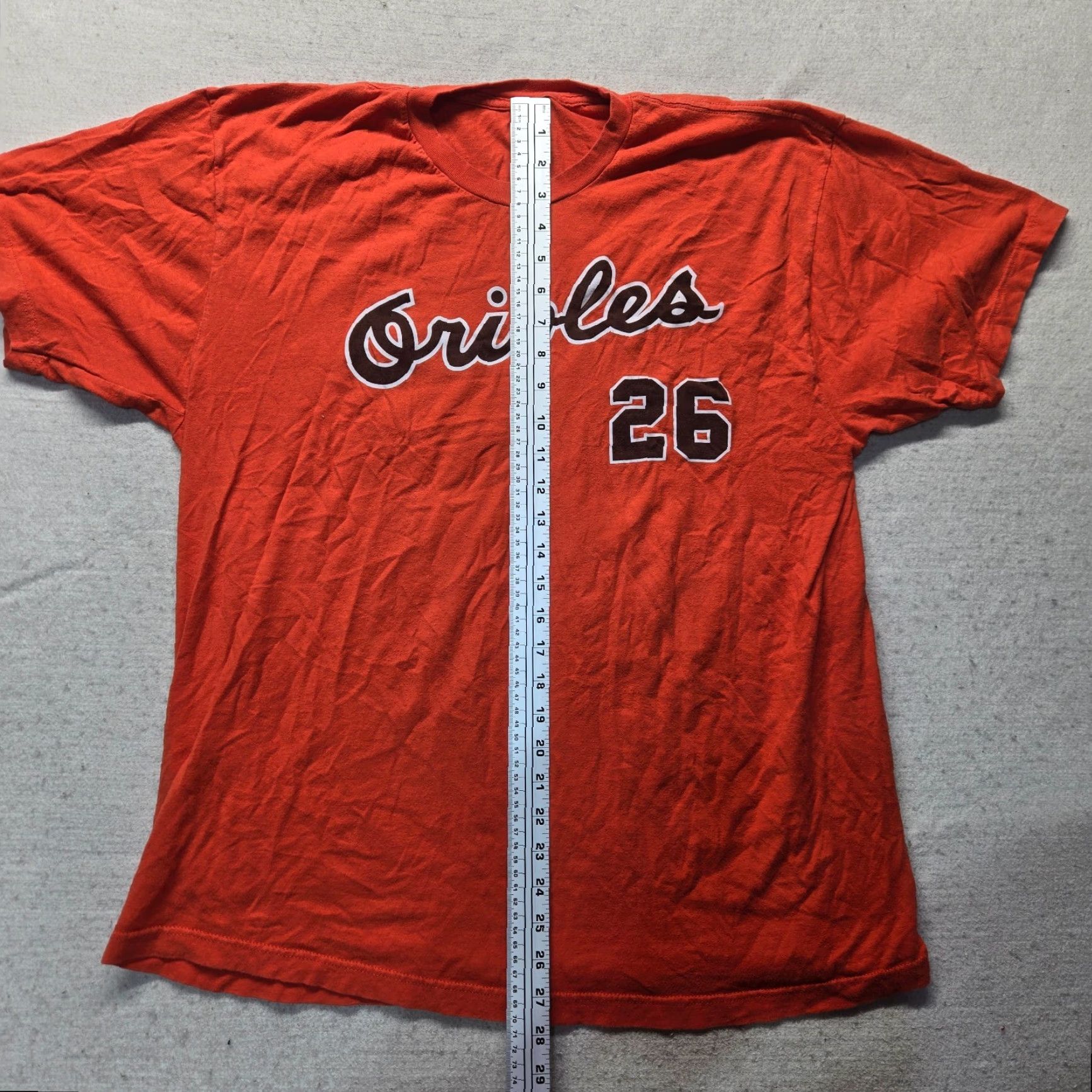 Gildan Powell Orioles Orange Short Sleeve T-Shirt Men XL Shirt Adult Size XL Orange Baltimore 80s Shirt Womens Mens Girls Size US XL / EU 56 / 4 - 5 Thumbnail