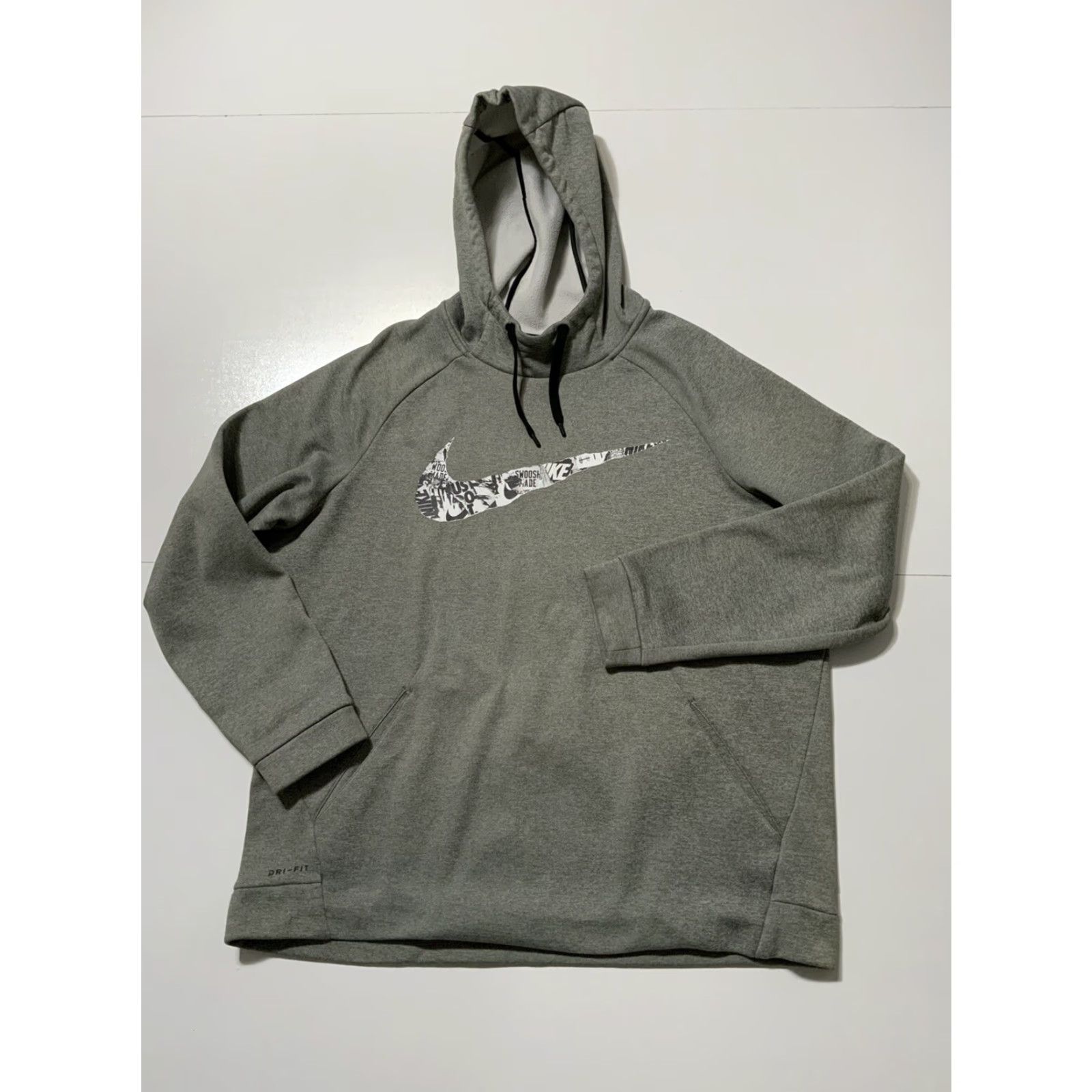 Nike Nike Dri Fit Therma Fleece Turtleneck Pullover Hoodie Gray XL Mens Hoodie Size US XL / EU 56 / 4 - 2 Thumbnail