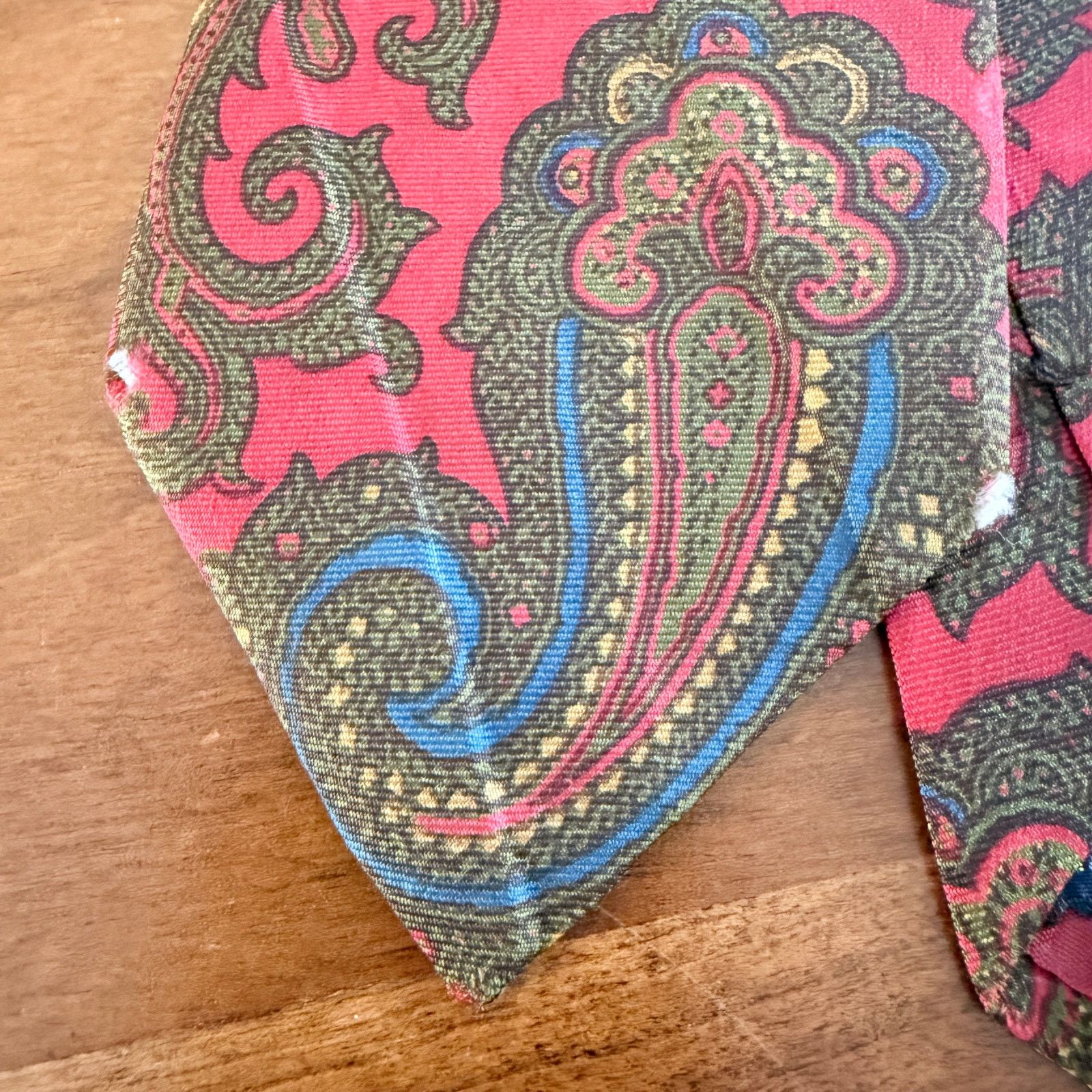 Other J. Press Red Paisley Silk Scarf Tie Size ONE SIZE - 4 Thumbnail