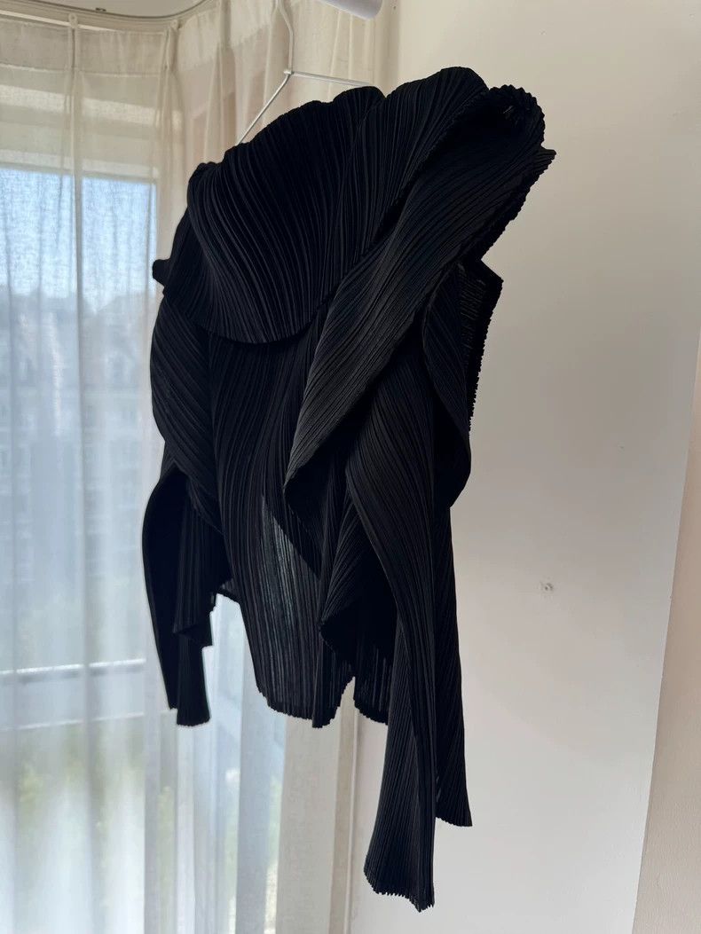 Issey Miyake issey miyake size:3 Kelp, butterfly collar, one-button top Size XXS / US 00 / IT 34 - 7 Thumbnail