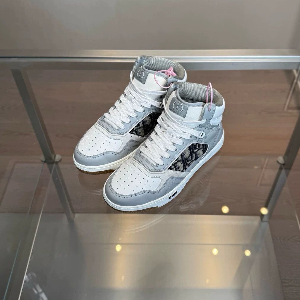Dior Dior B27 White Gray High Top Size US 5 / IT 35 - 1 Thumbnail