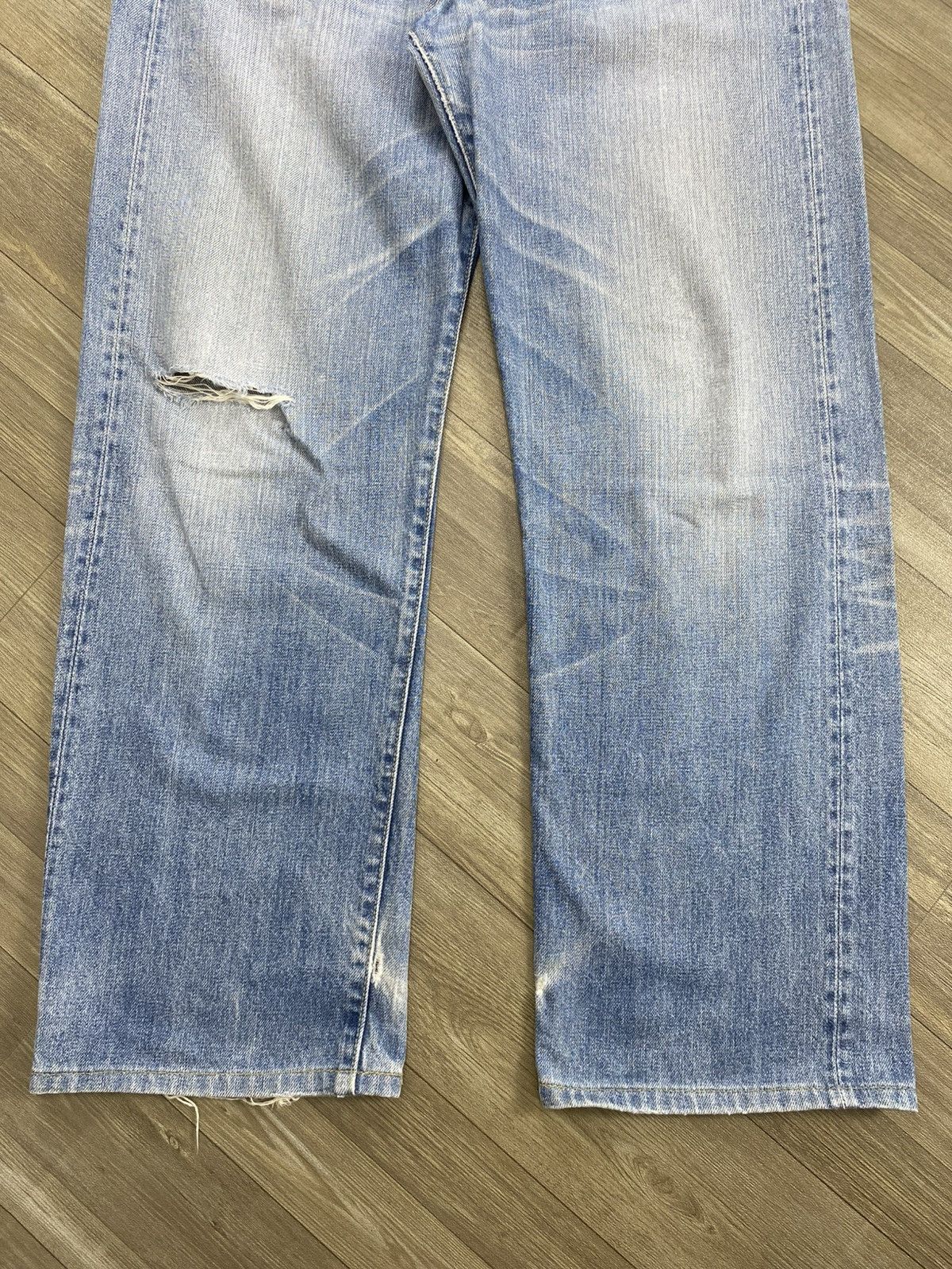 Levi's Vintage Clothing 🇯🇵Vintage Levis 501XX LVC Rindem Selvedge Distressed Jeans Size US 36 / EU 52 - 6 Thumbnail