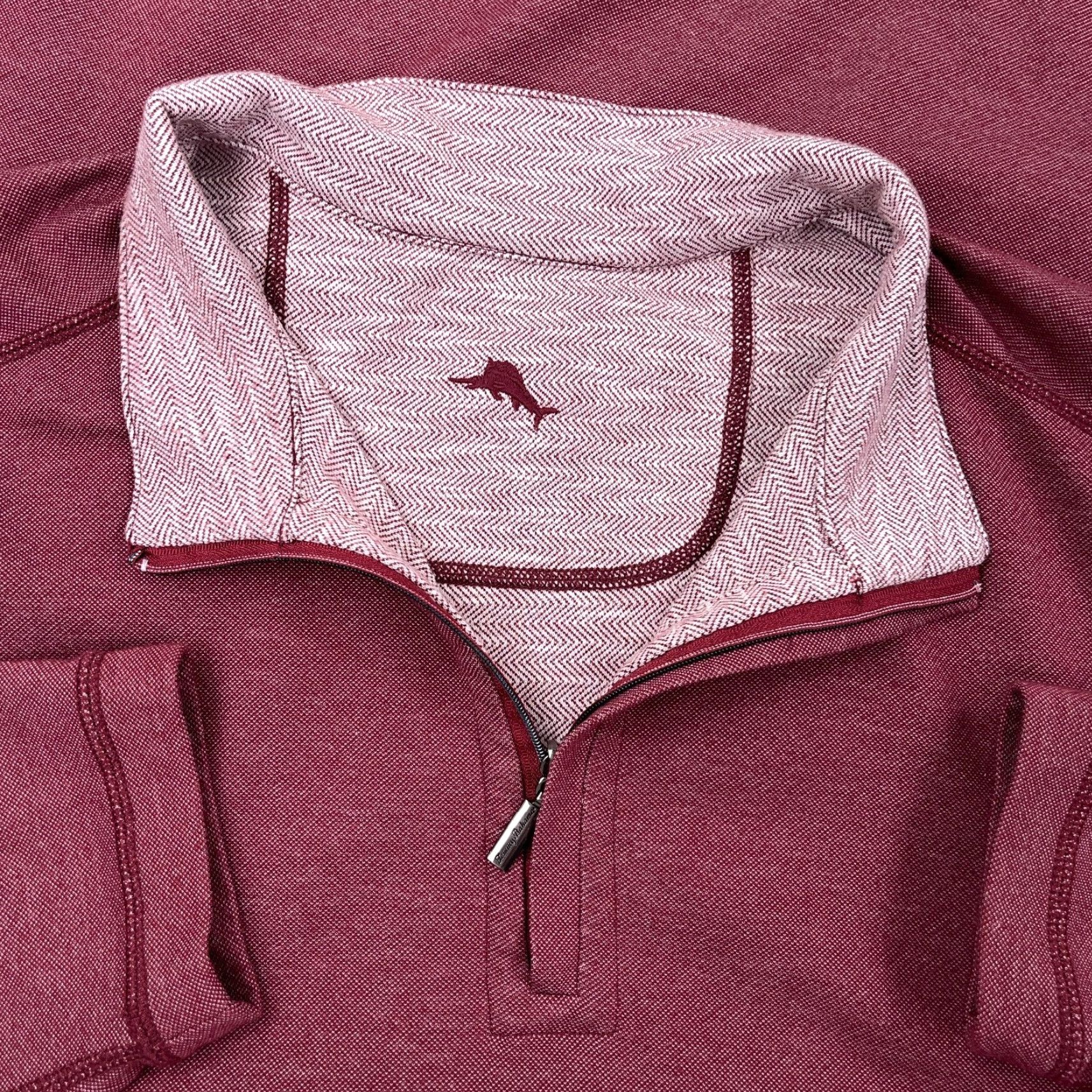 Tommy Bahama Tommy Bahama Sweater 2XL Reversible Pullover Quarter Zip Mock Neck Red Mens Size US XXL / EU 58 / 5 - 2 Thumbnail