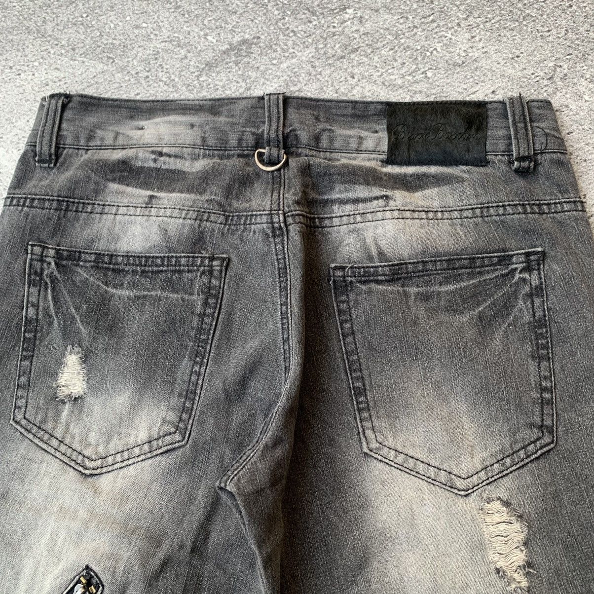 If Six Was Nine Black Baccara Multizipper Distressed bondage Flare Jeans Size US 30 / EU 46 - 10 Thumbnail
