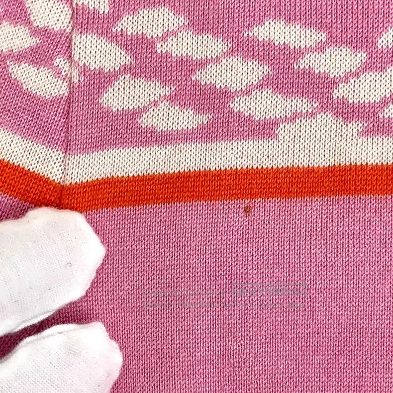 Hermes Hermes Pink Striped Rope Embroidered Cashmere Crew Neck Si Size XXS / US 00 / IT 34 - 7 Thumbnail