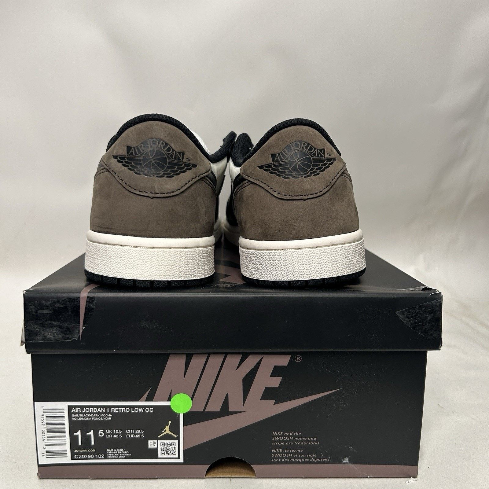 Nike Nike Air Jordan 1 Retro Low OG “Sail Mocha” Size US 11.5 / EU 44-45 - 4 Thumbnail