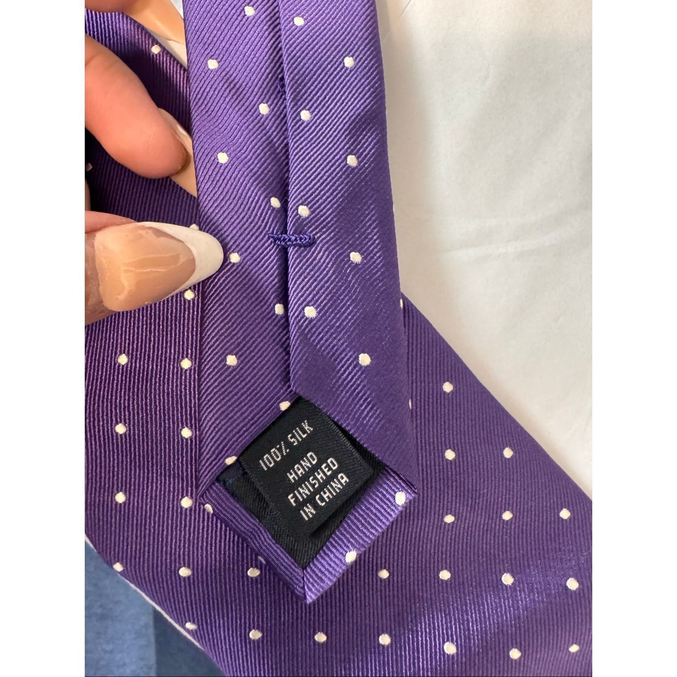 Jos. A. Bank Jos. A. Bank Executive Collection tie in purple with small w Size ONE SIZE - 4 Thumbnail